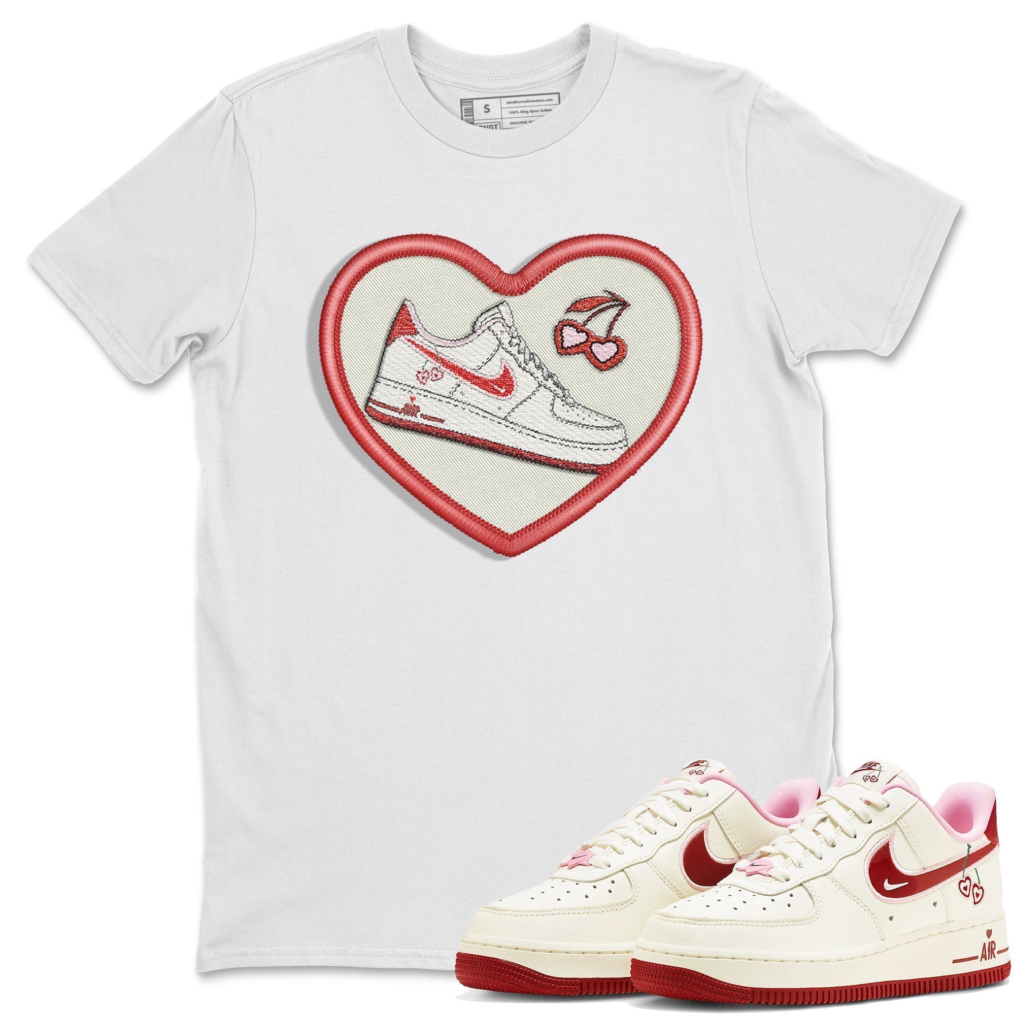 Embroidery Patch Unisex Tops - Air Force 1 Valentines Day