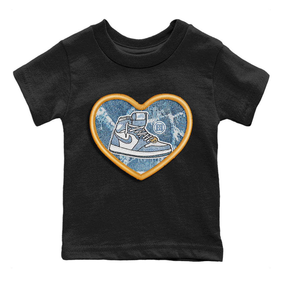 Embroidery Patch Kids Tops - Air Jordan 1 Denim