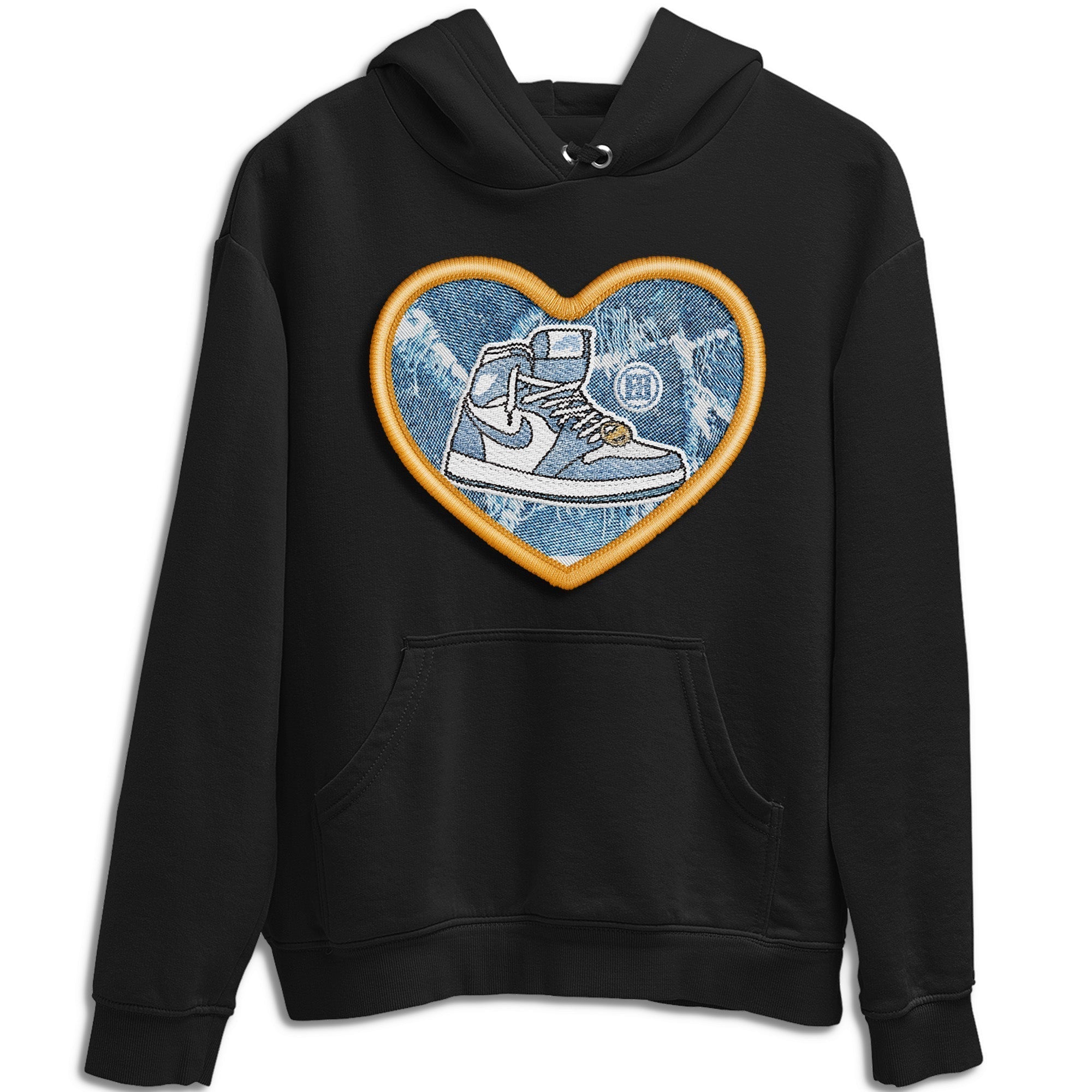 Embroidery Patch Unisex Tops - Air Jordan 1 Denim
