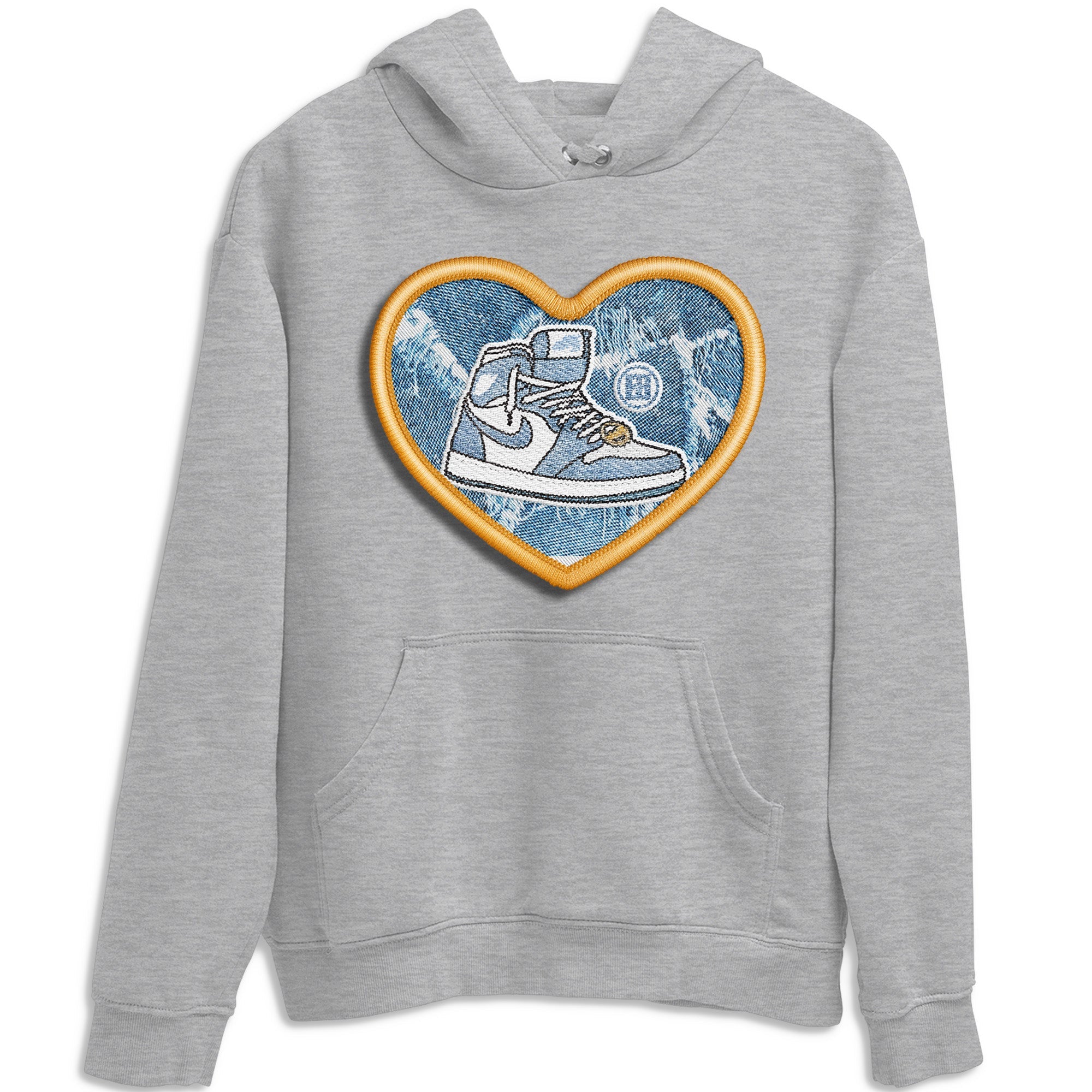 Embroidery Patch Unisex Tops - Air Jordan 1 Denim
