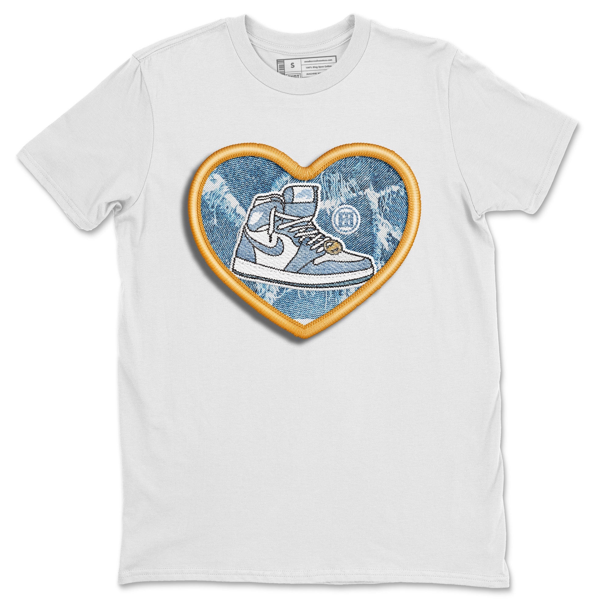 Embroidery Patch Unisex Tops - Air Jordan 1 Denim