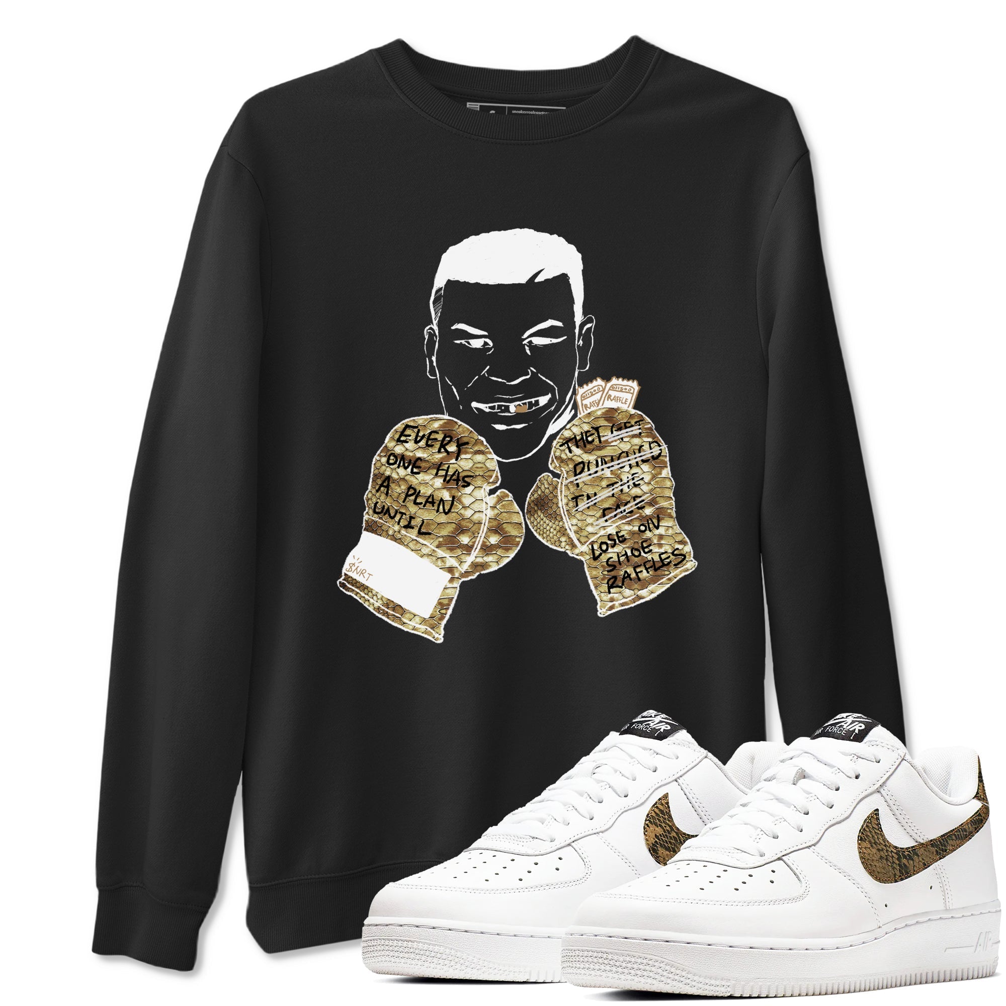 Everyone Has A Plan snkmatch Tees - Air Force 1 Ivory Snake