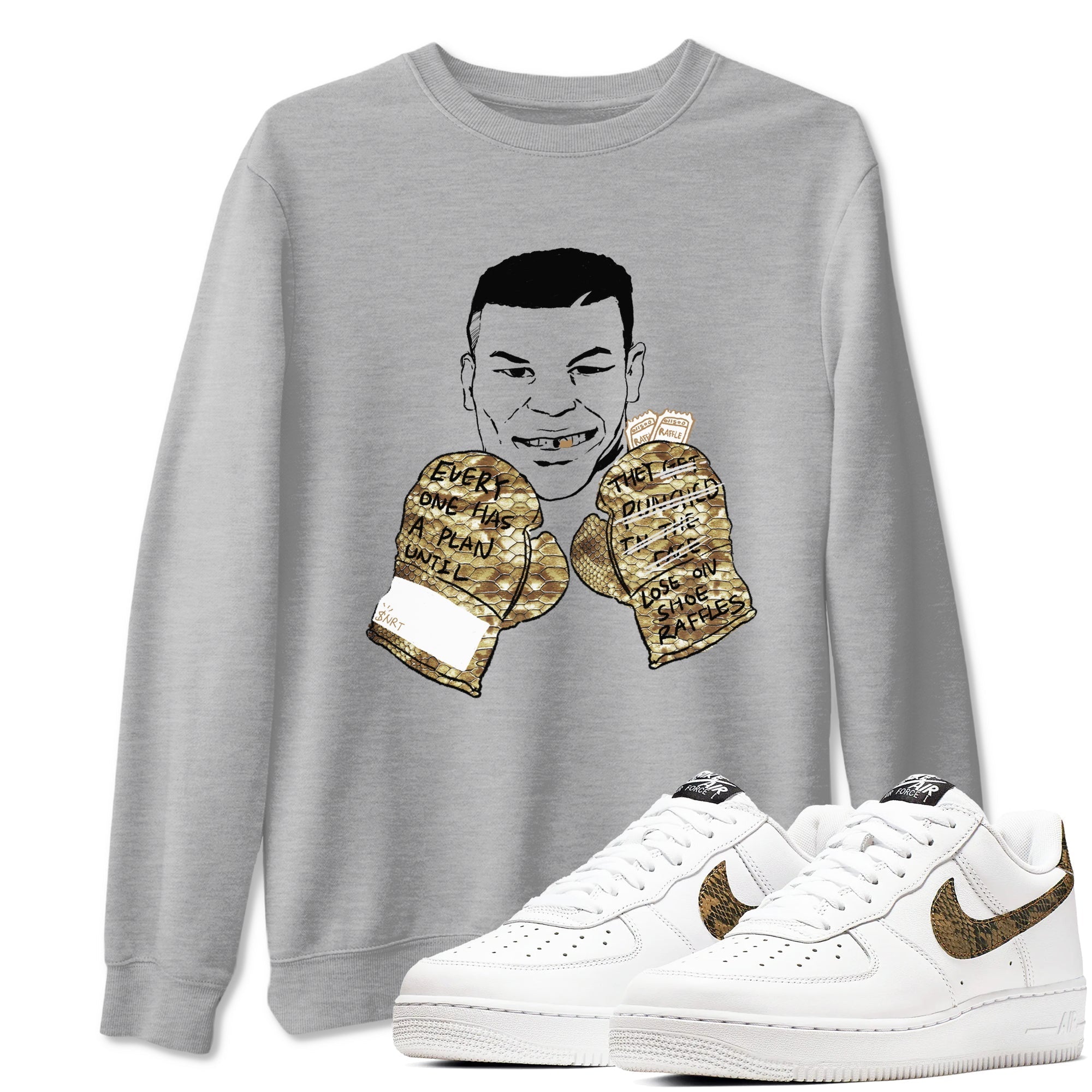 Everyone Has A Plan snkmatch Tees - Air Force 1 Ivory Snake