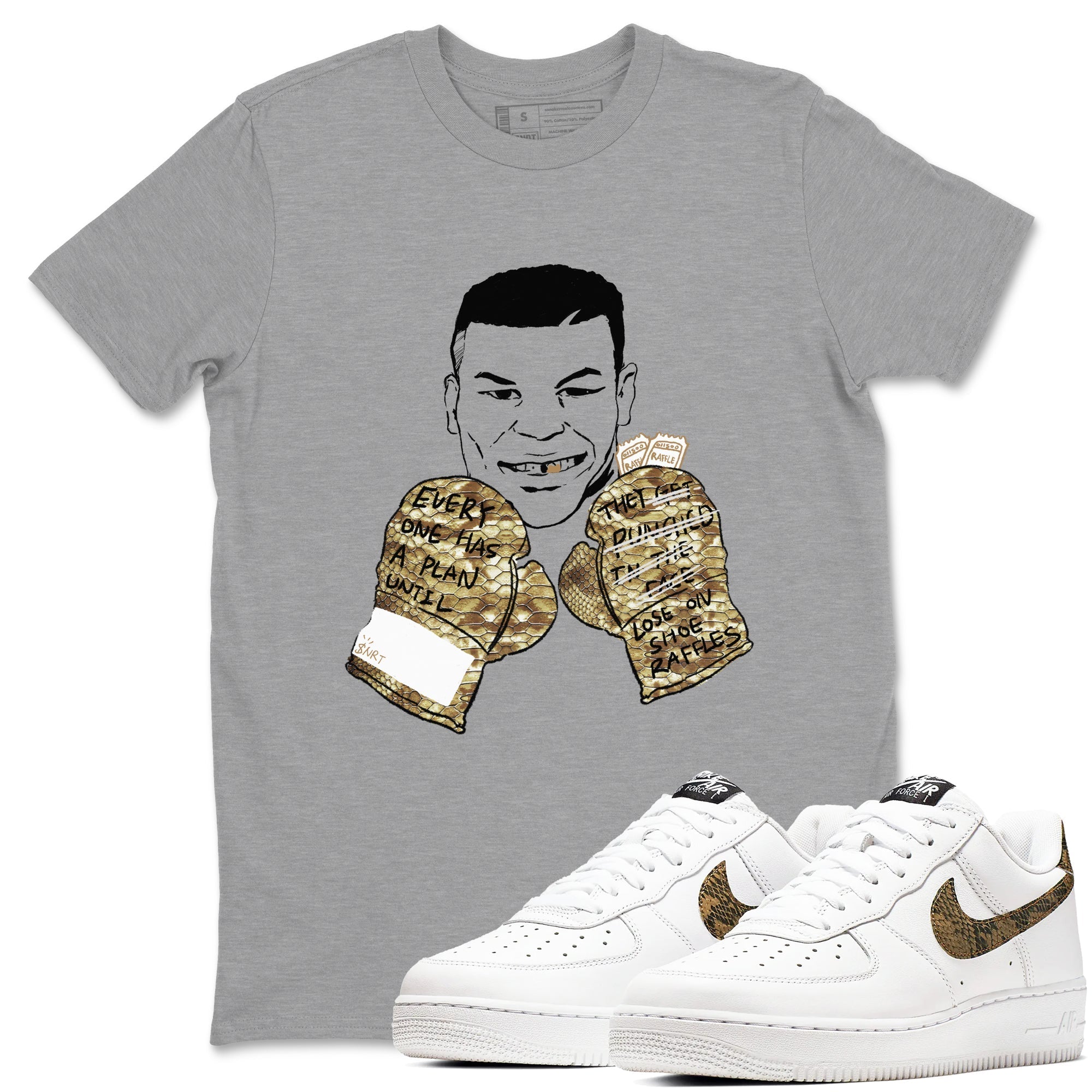 Everyone Has A Plan snkmatch Tees - Air Force 1 Ivory Snake