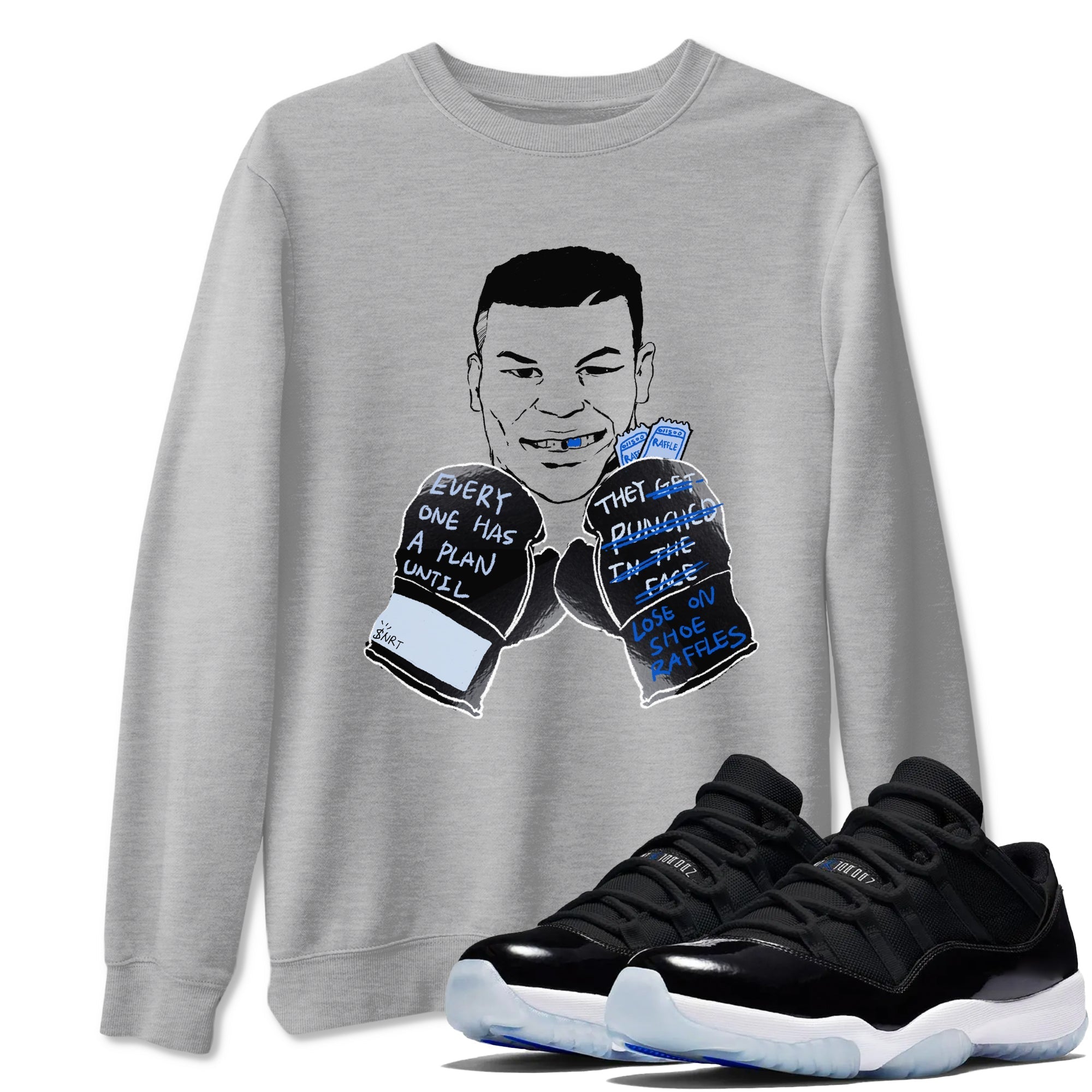 Everyone Has A Plan snkmatch Tees - Air Jordan 11 Black and Varsity Royal