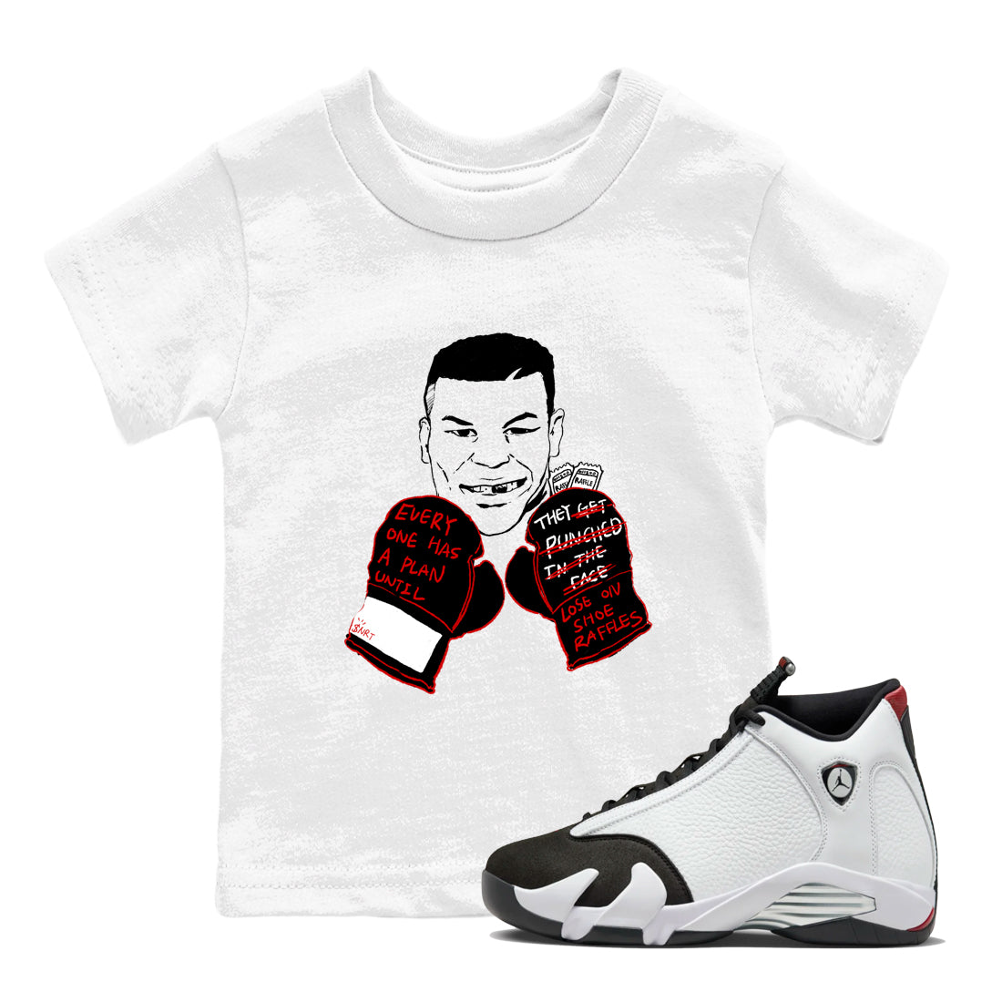 Everyone Has A Plan snkmatch Tees Kids - Air Jordan 14 Black Toe