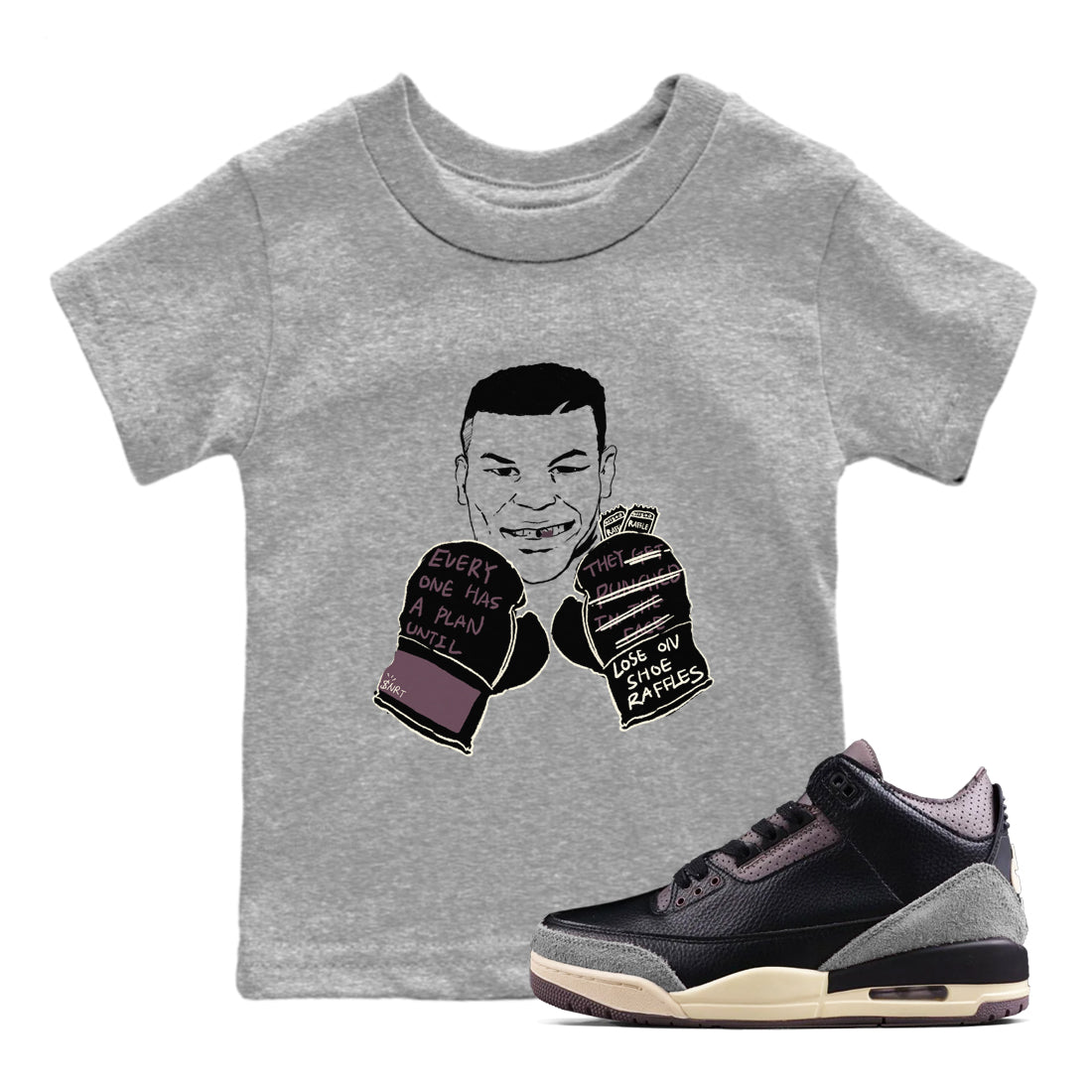 Everyone Has A Plan snkmatch Tees Kids - Air Jordan 3 A Ma Maniere x Black