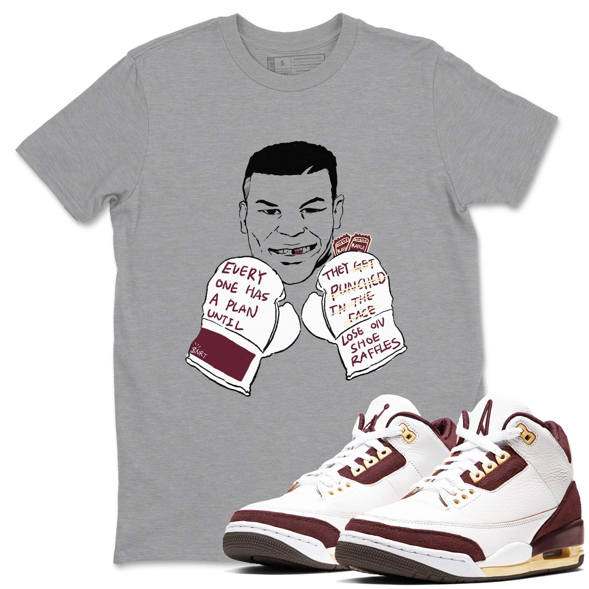 Everyone Has A Plan snkmatch Tees - Air Jordan 3 A Ma Maniere x Burgundy Crush