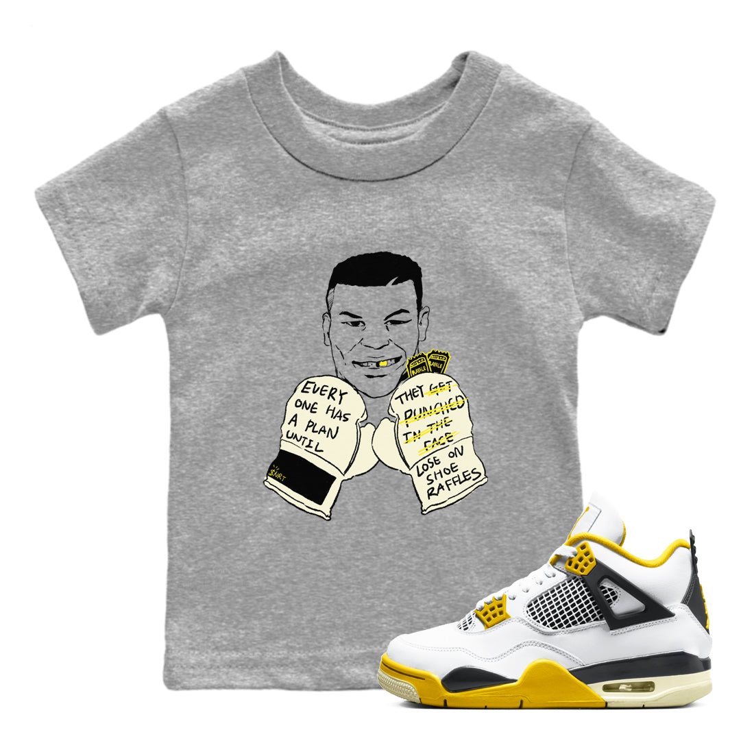 Everyone Has A Plan snkmatch Tees Kids - Air Jordan 4 Vivid Sulfur