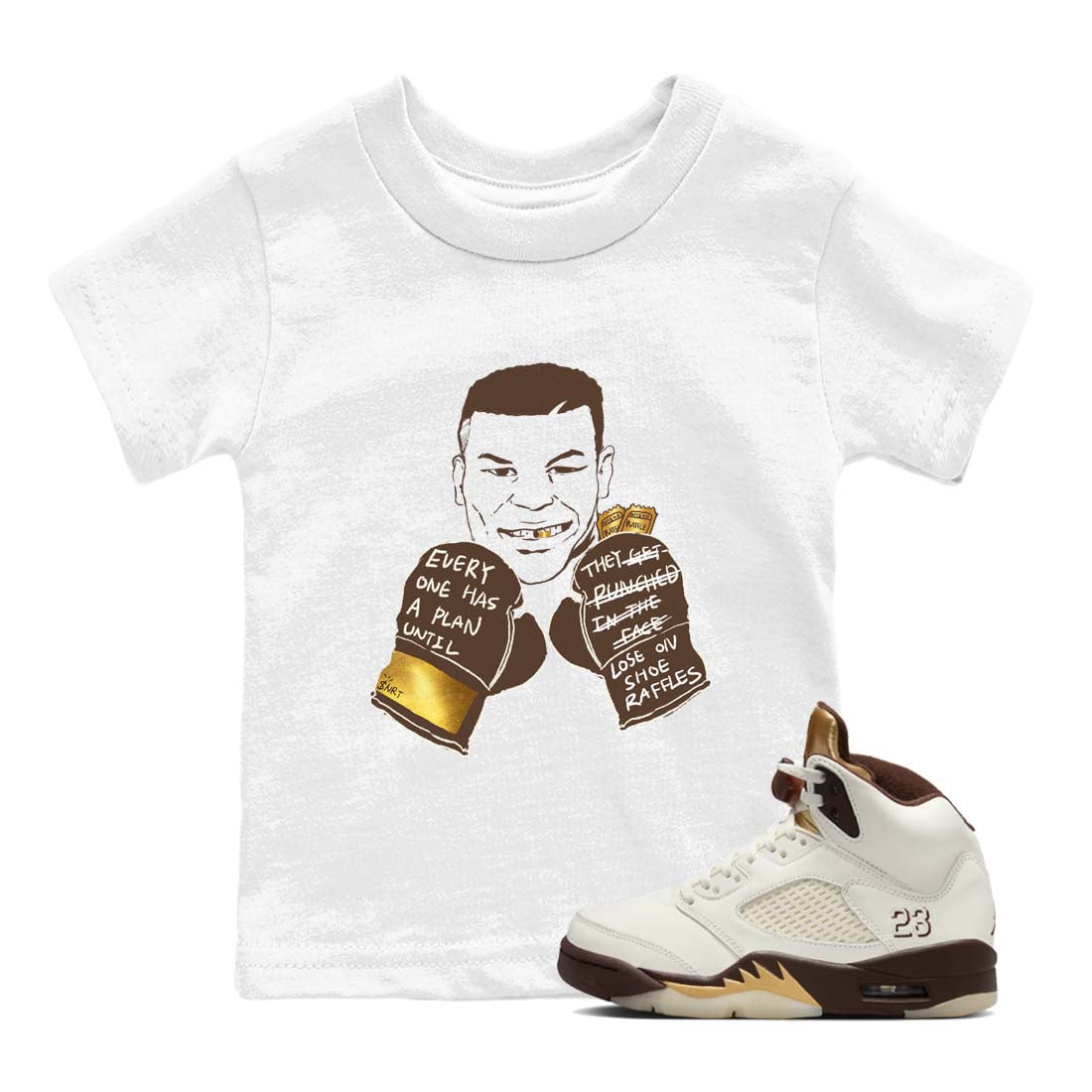 Everyone Has A Plan snkmatch Tees Kids - Air Jordan 5 Golden Ticket