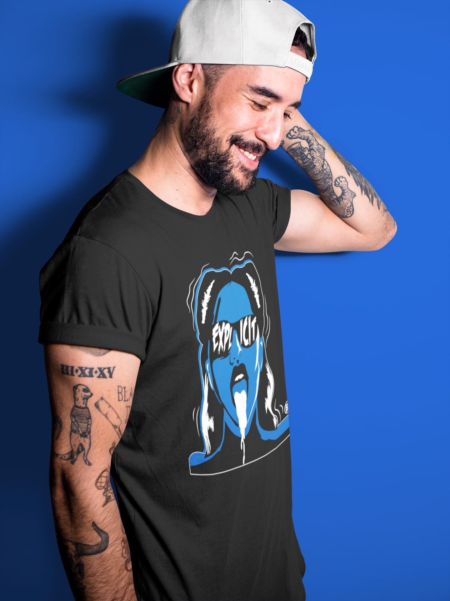 Explicit Unisex Tops - Air Jordan 1 Dark Marina Blue