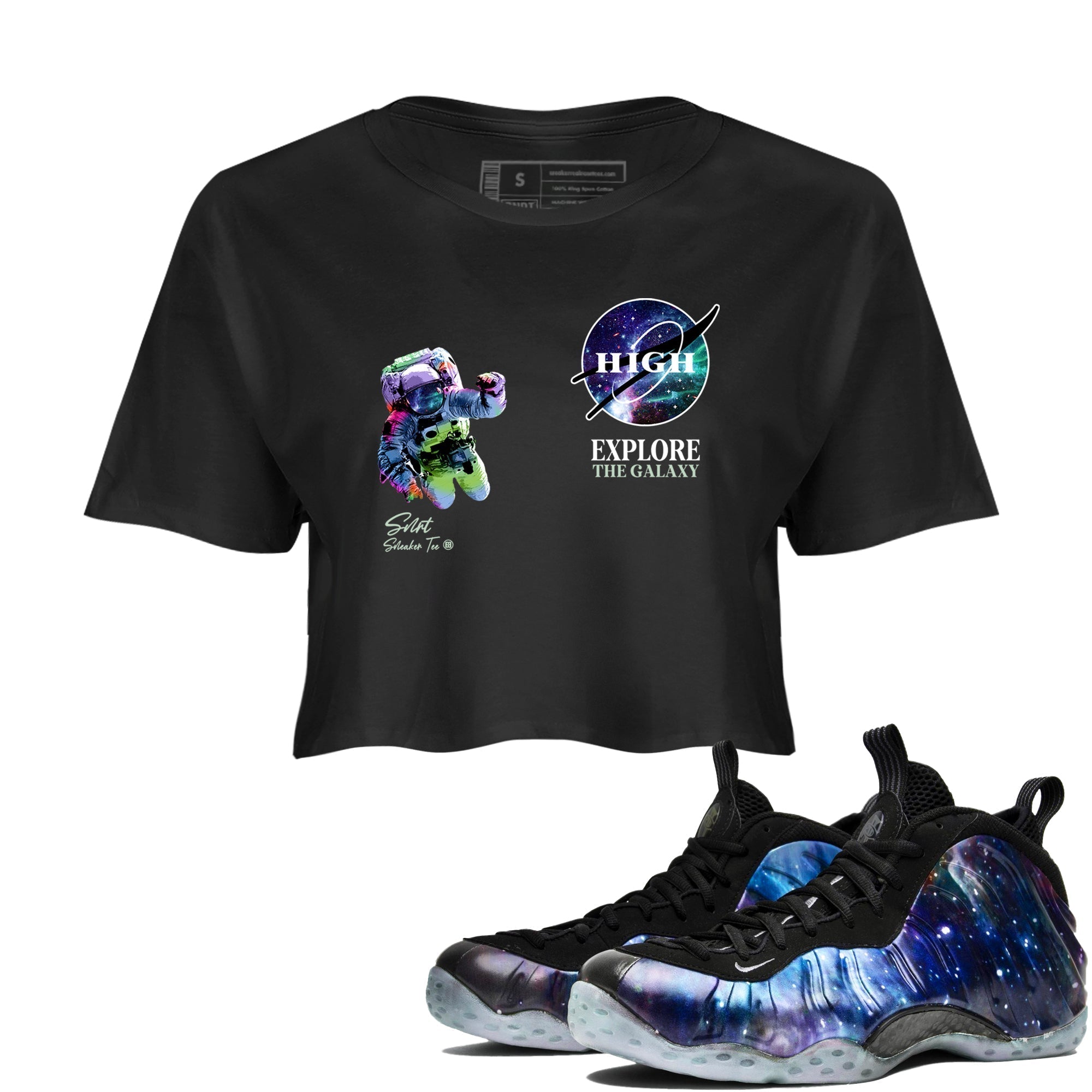 Explore The Galaxy snkmatch Women's Top - Air Foamposite One Galaxy