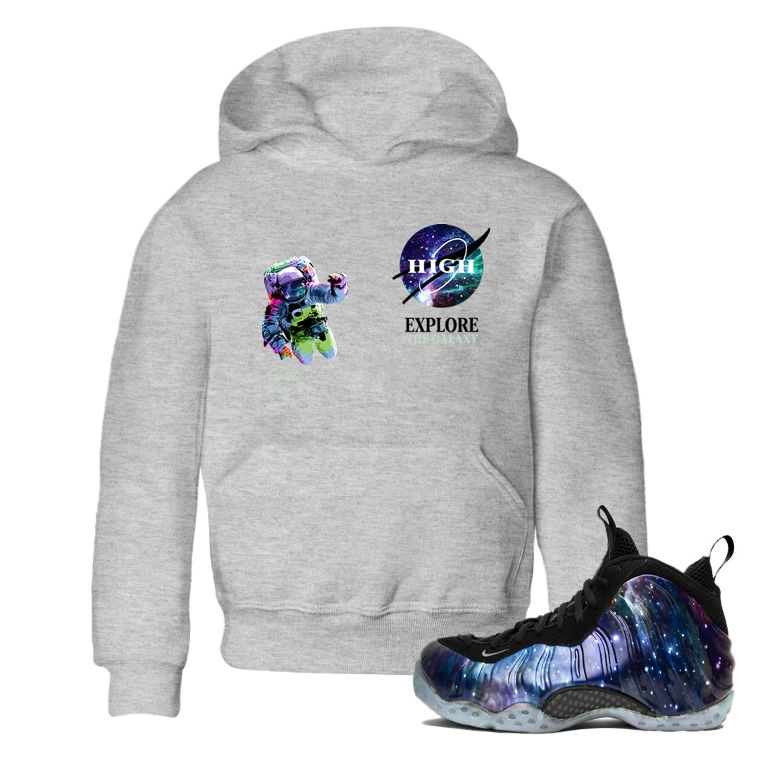 Explore The Galaxy snkmatch Tees Kids - Air Foamposite One Galaxy