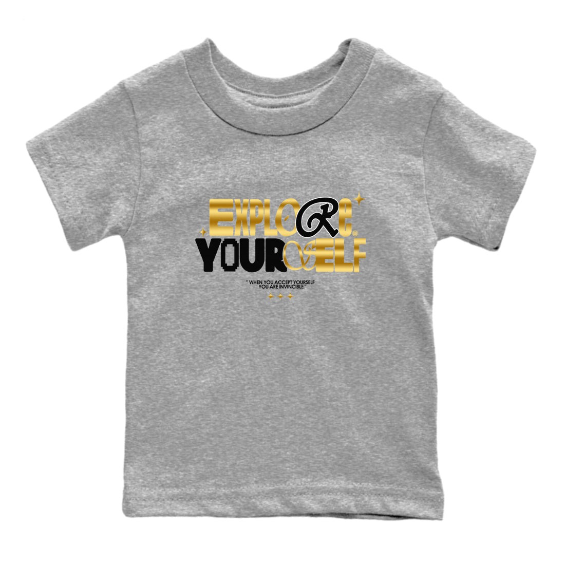 Explore Yourself snkmatch Tees Kids - Air Jordan 1 Black Metallic Gold