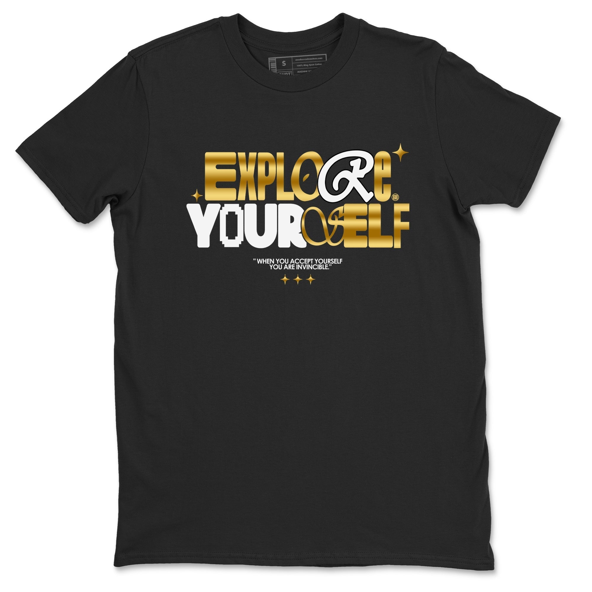 Explore Yourself snkmatch Tees - Air Jordan 1 Black Metallic Gold