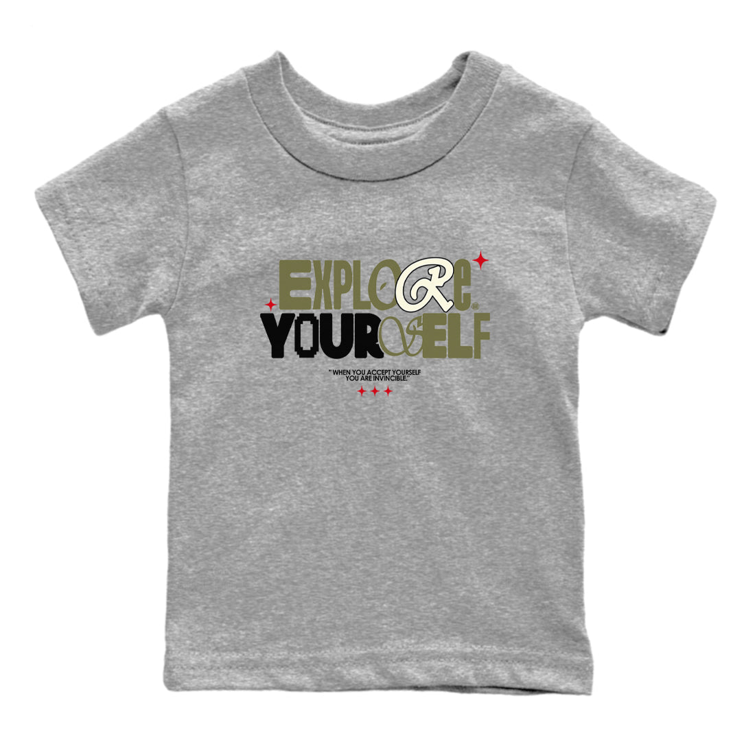 Explore Yourself snkmatch Tees Kids - Air Jordan 1 Travis Scott Medium Olive