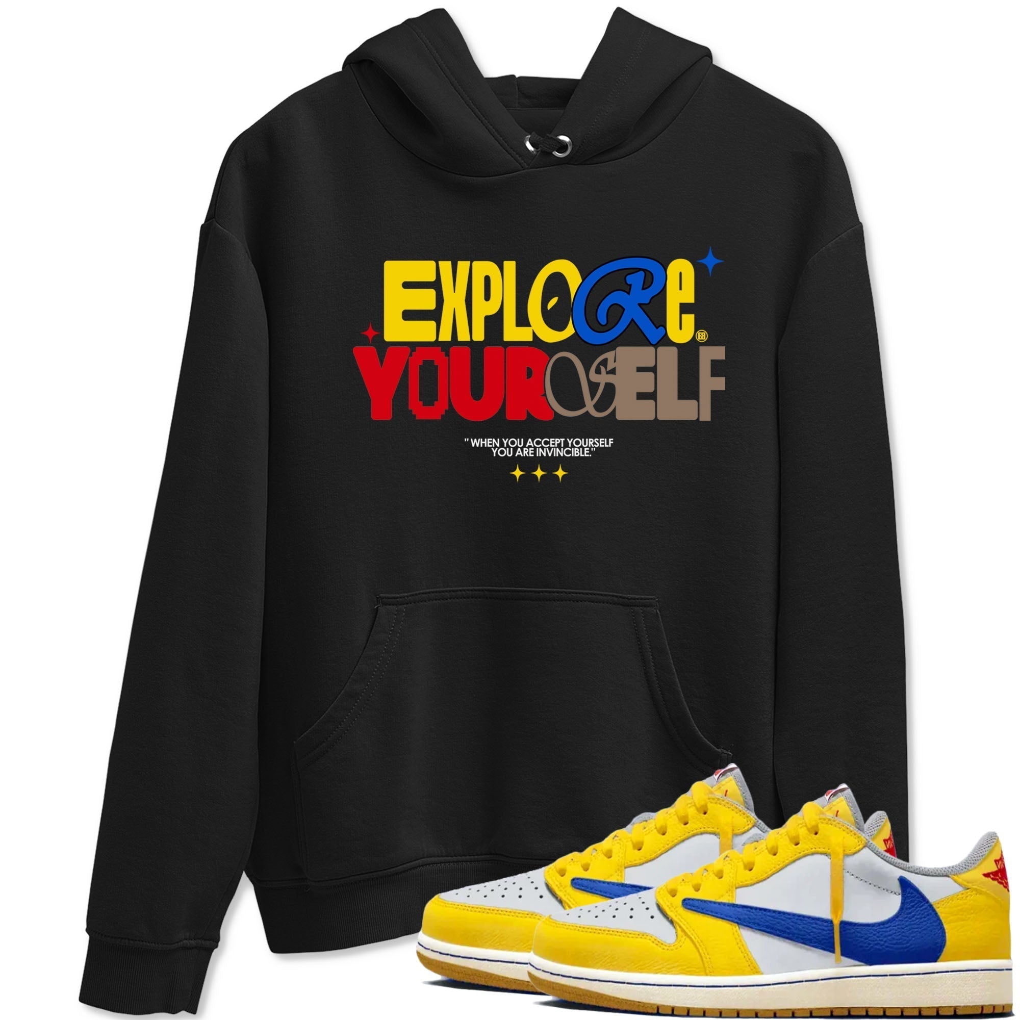 Explore Yourself snkmatch Tees - Air Jordan 1 Travis Scott Canary
