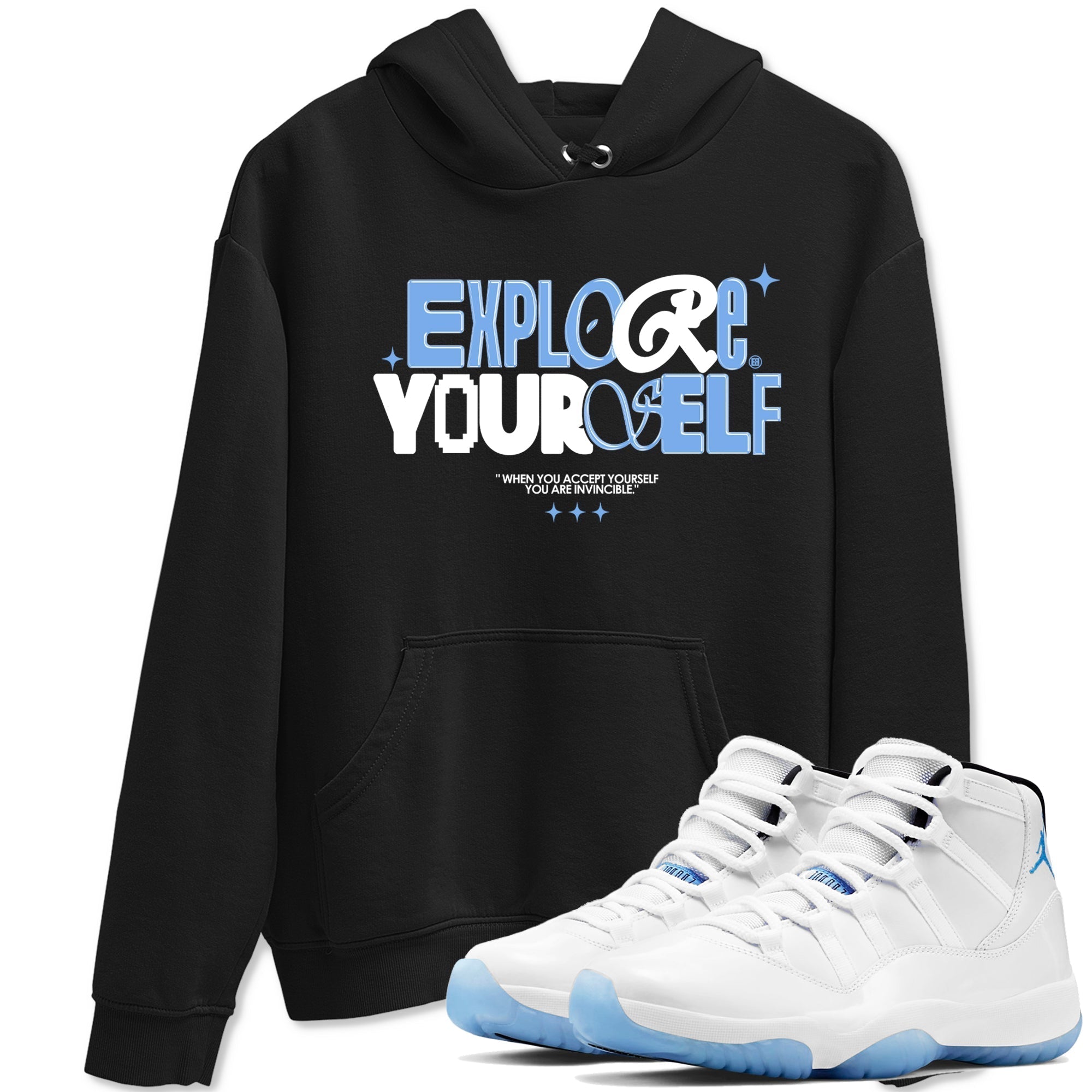 Explore Yourself snkmatch Tees - Air Jordan 11 Legend Blue