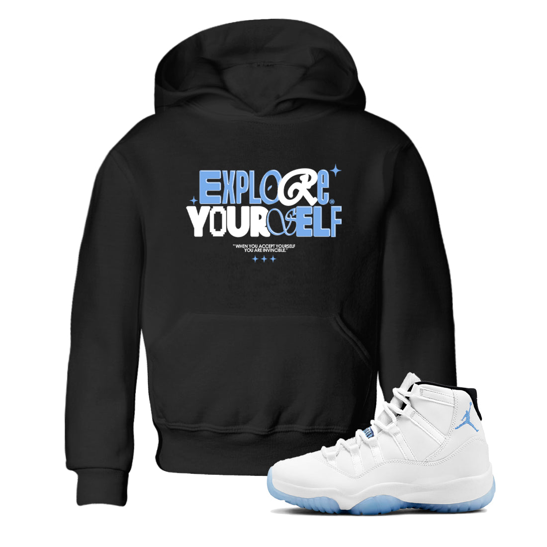 Explore Yourself snkmatch Tees Kids - Air Jordan 11 Legend Blue