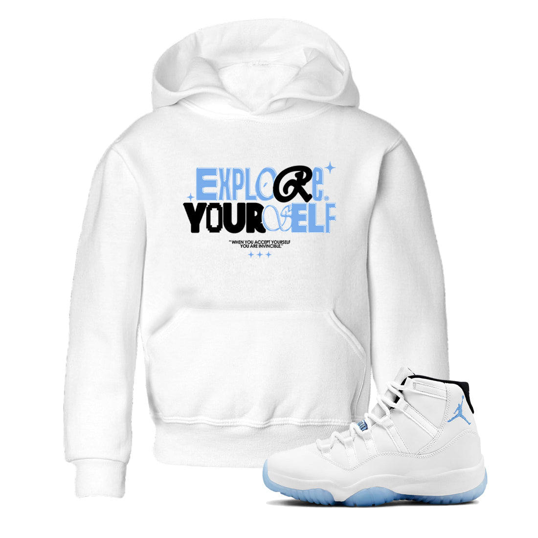 Explore Yourself snkmatch Tees Kids - Air Jordan 11 Legend Blue