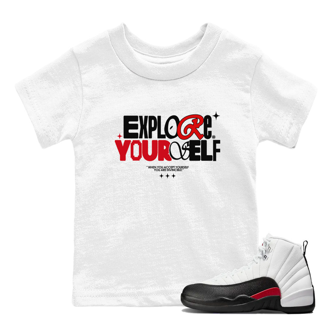 Explore Yourself snkmatch Tees Kids - Air Jordan 12 Taxi Flip