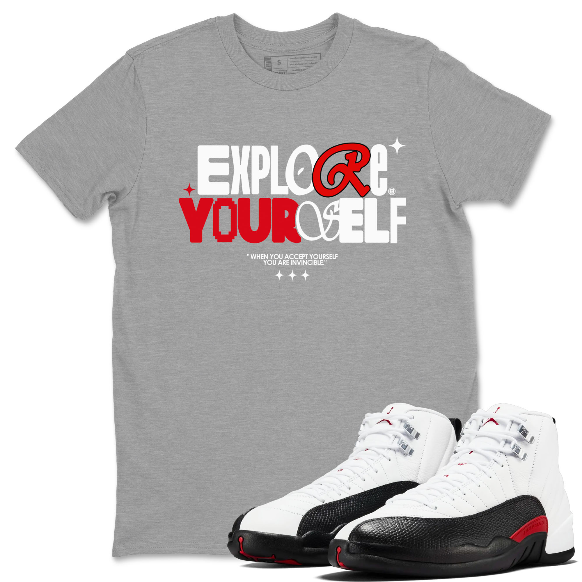 Explore Yourself snkmatch Tees - Air Jordan 12 Taxi Flip