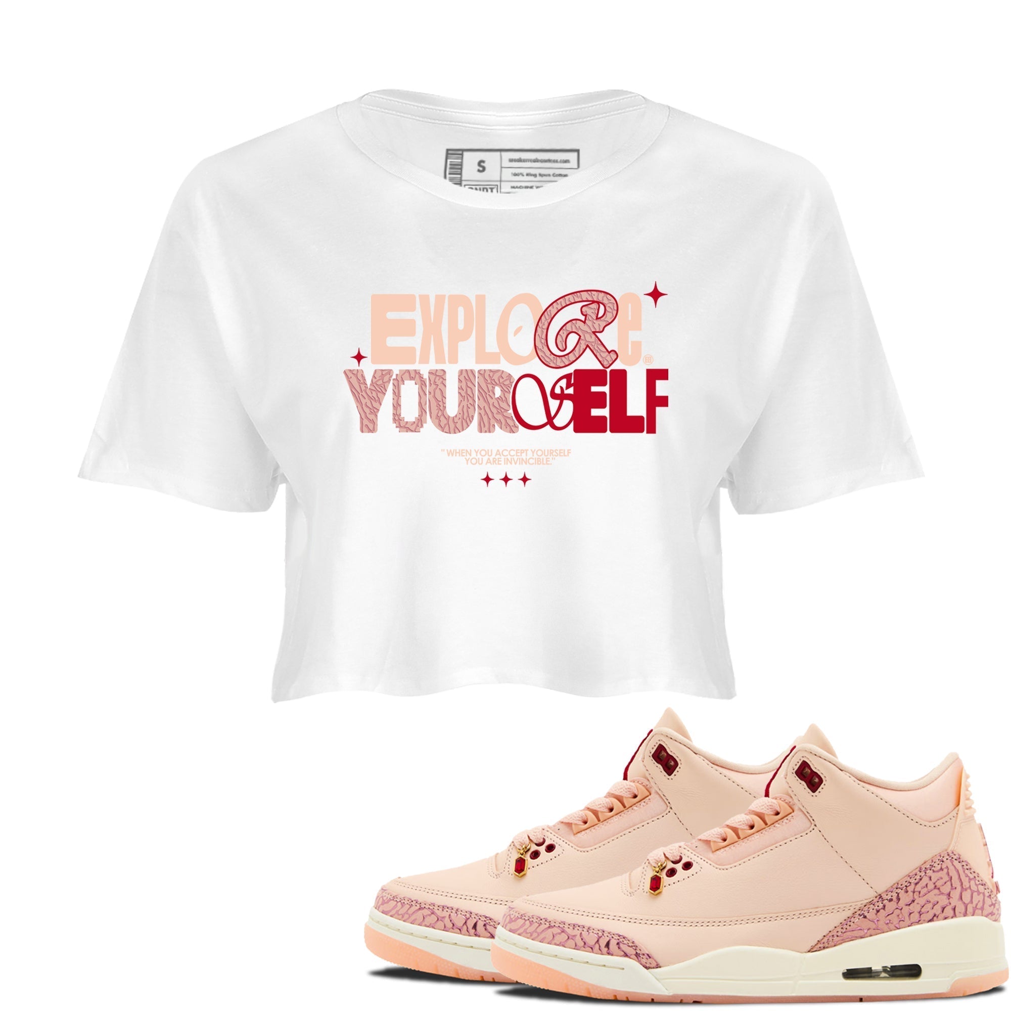 Explore Yourself snkmatch Women's Top - Air Jordan 3 Valentines Day