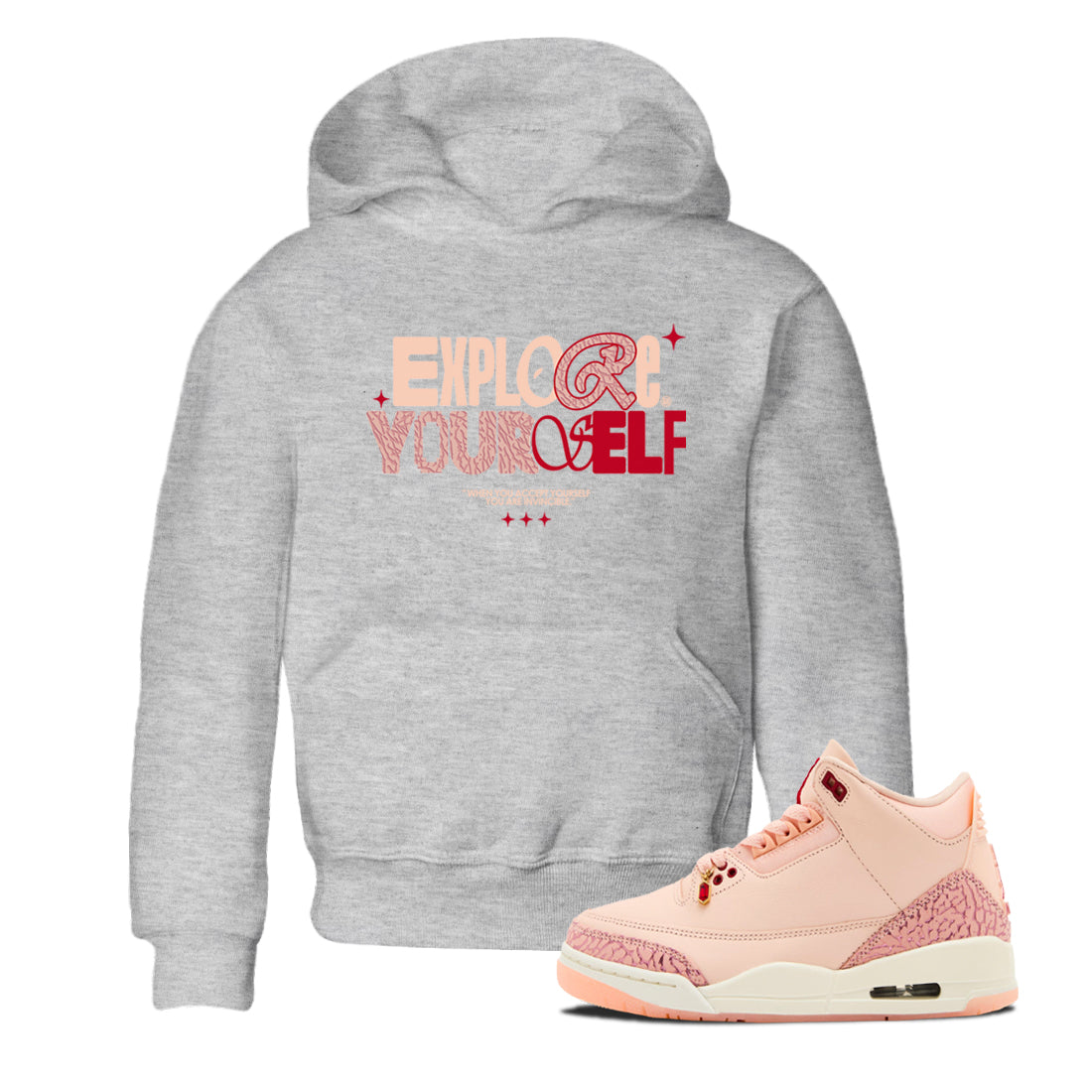 Explore Yourself snkmatch Tees Kids - Air Jordan 3 Valentines Day