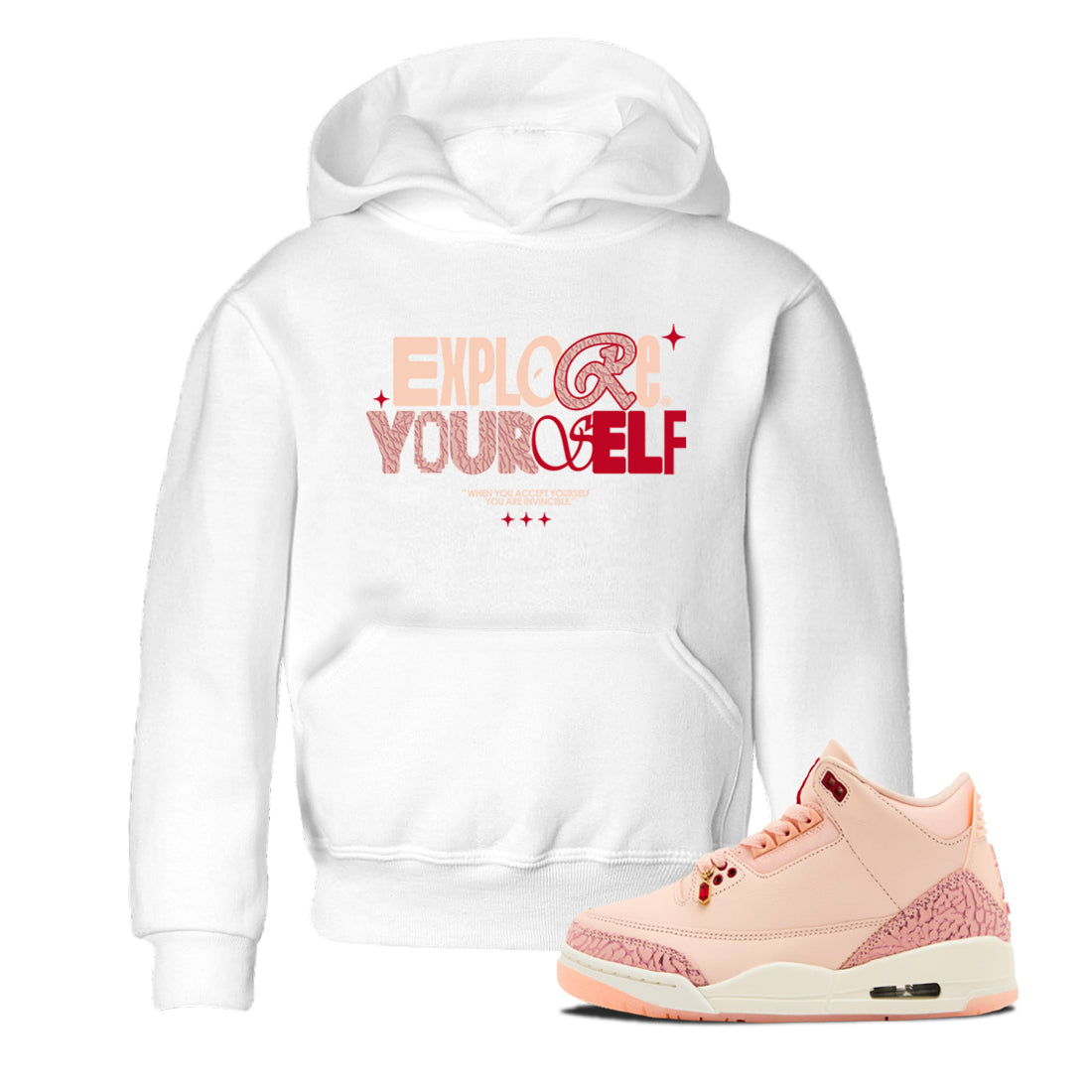 Explore Yourself snkmatch Tees Kids - Air Jordan 3 Valentines Day