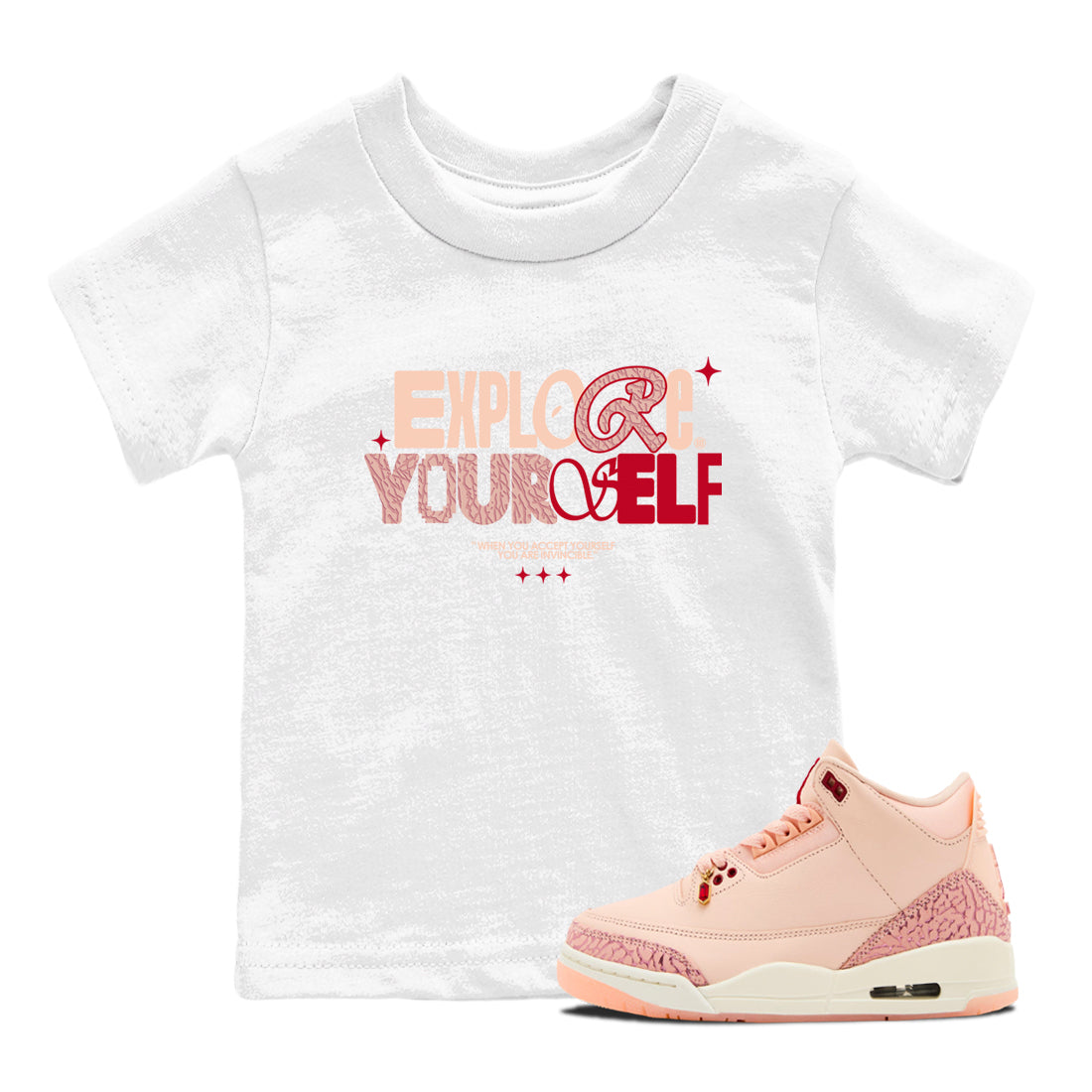 Explore Yourself snkmatch Tees Kids - Air Jordan 3 Valentines Day