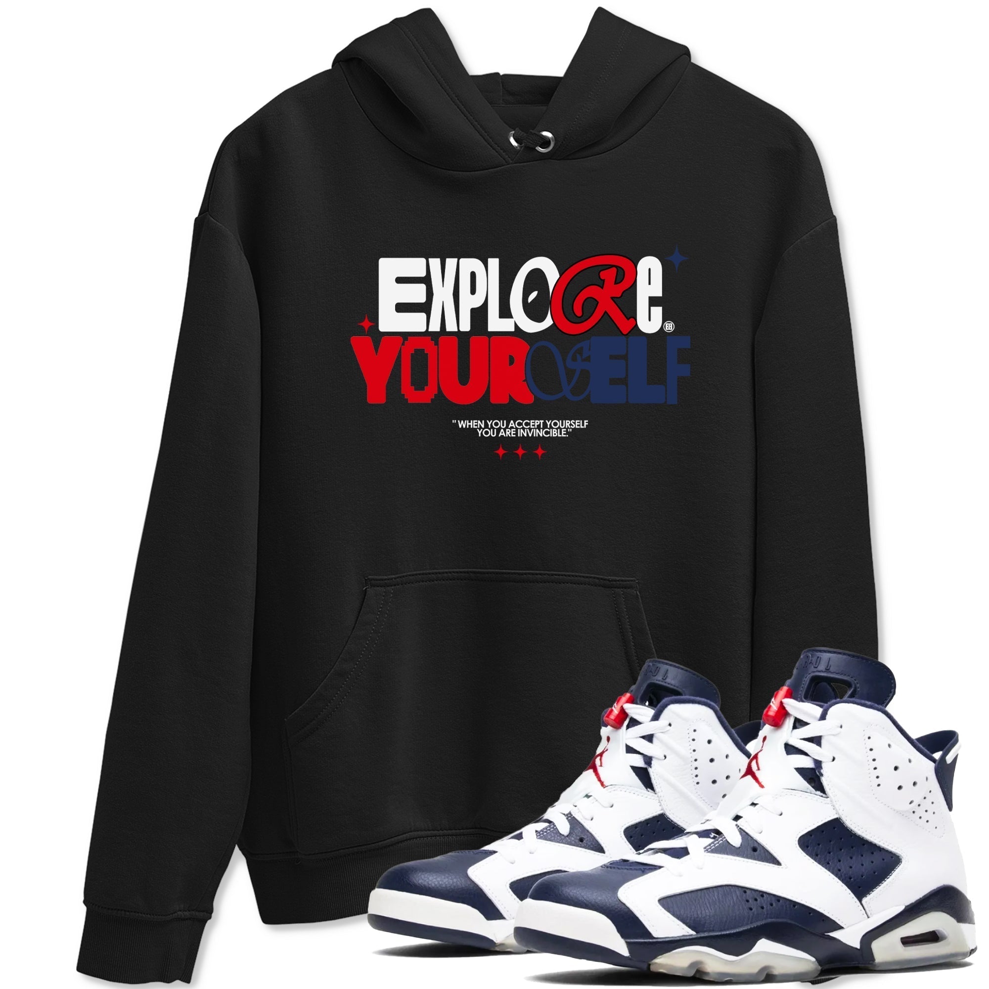 Explore Yourself snkmatch Tees - Air Jordan 6 White And Midnight Navy