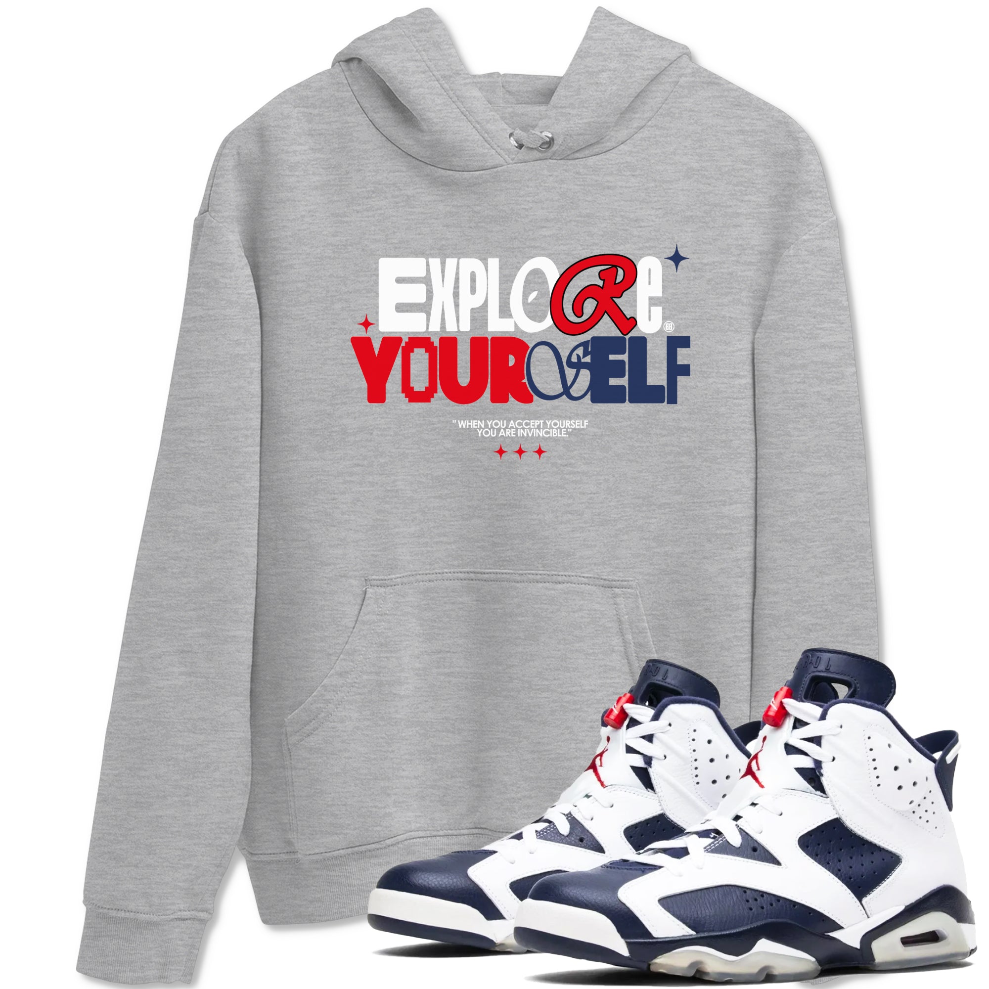 Explore Yourself snkmatch Tees - Air Jordan 6 White And Midnight Navy