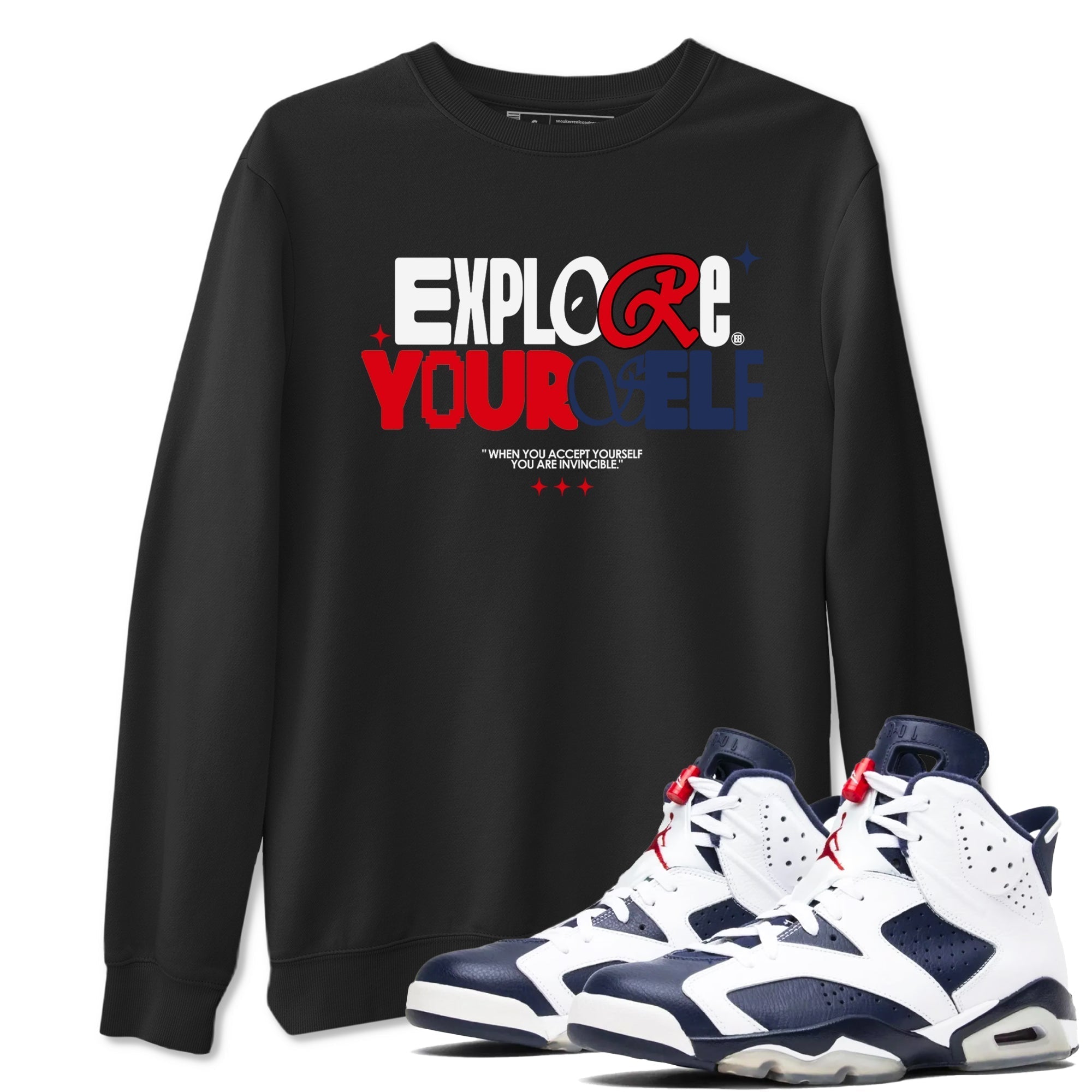 Explore Yourself snkmatch Tees - Air Jordan 6 White And Midnight Navy