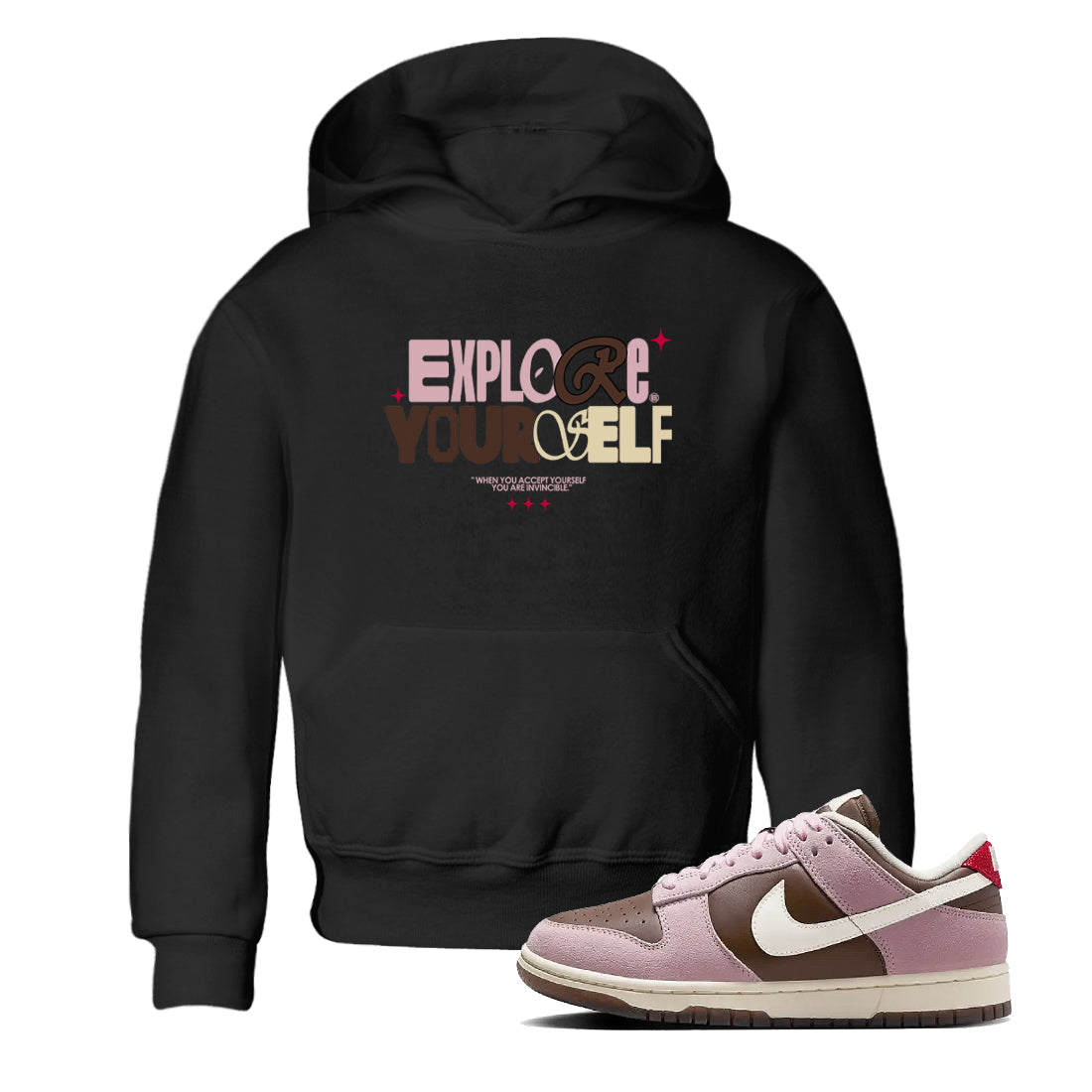 Explore Yourself snkmatch Tees Kids - Dunk Cacao Wow And Pink Foam