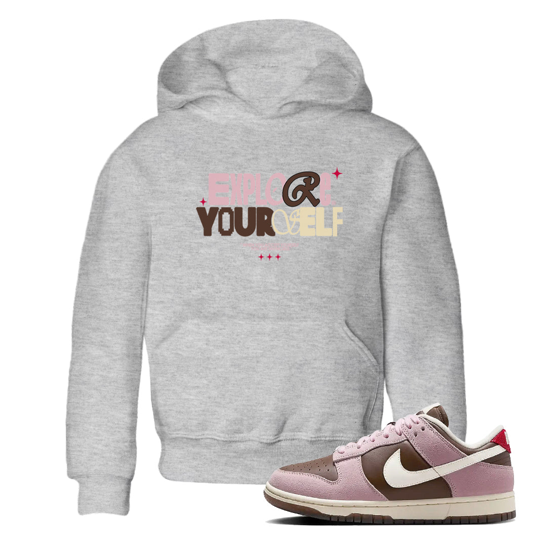 Explore Yourself snkmatch Tees Kids - Dunk Cacao Wow And Pink Foam