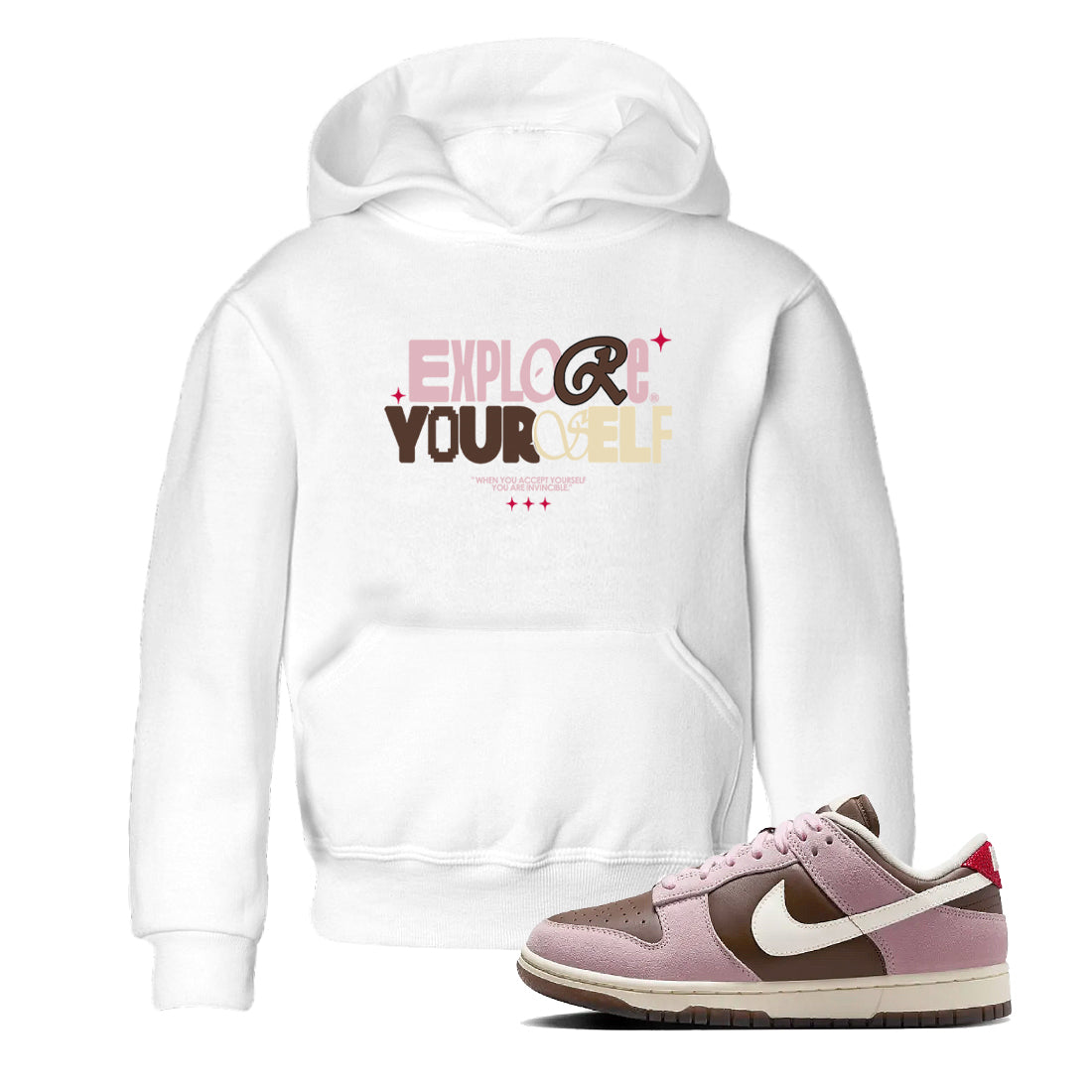 Explore Yourself snkmatch Tees Kids - Dunk Cacao Wow And Pink Foam