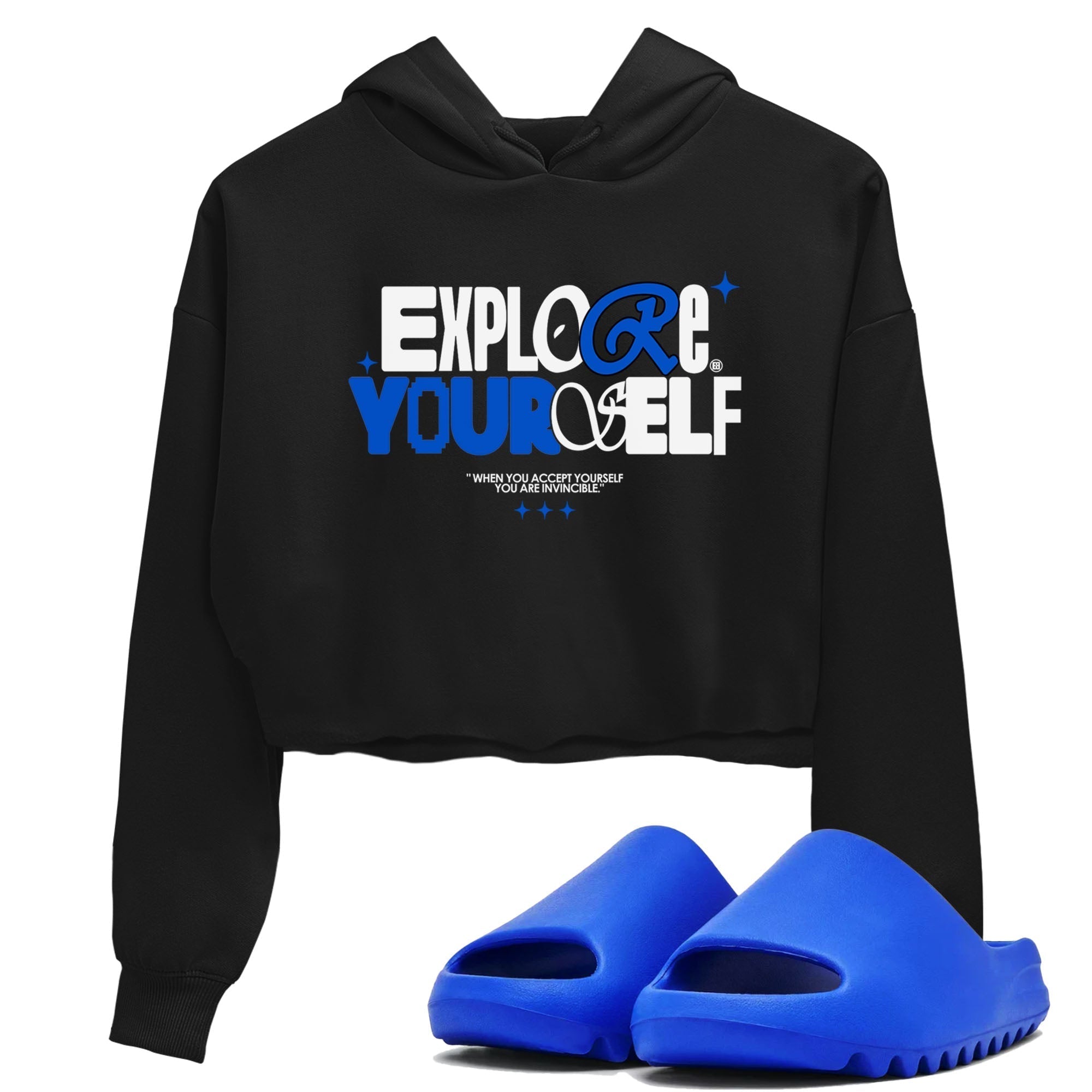 Explore Yourself snkmatch Women's Top - Yeezy Slide Azure