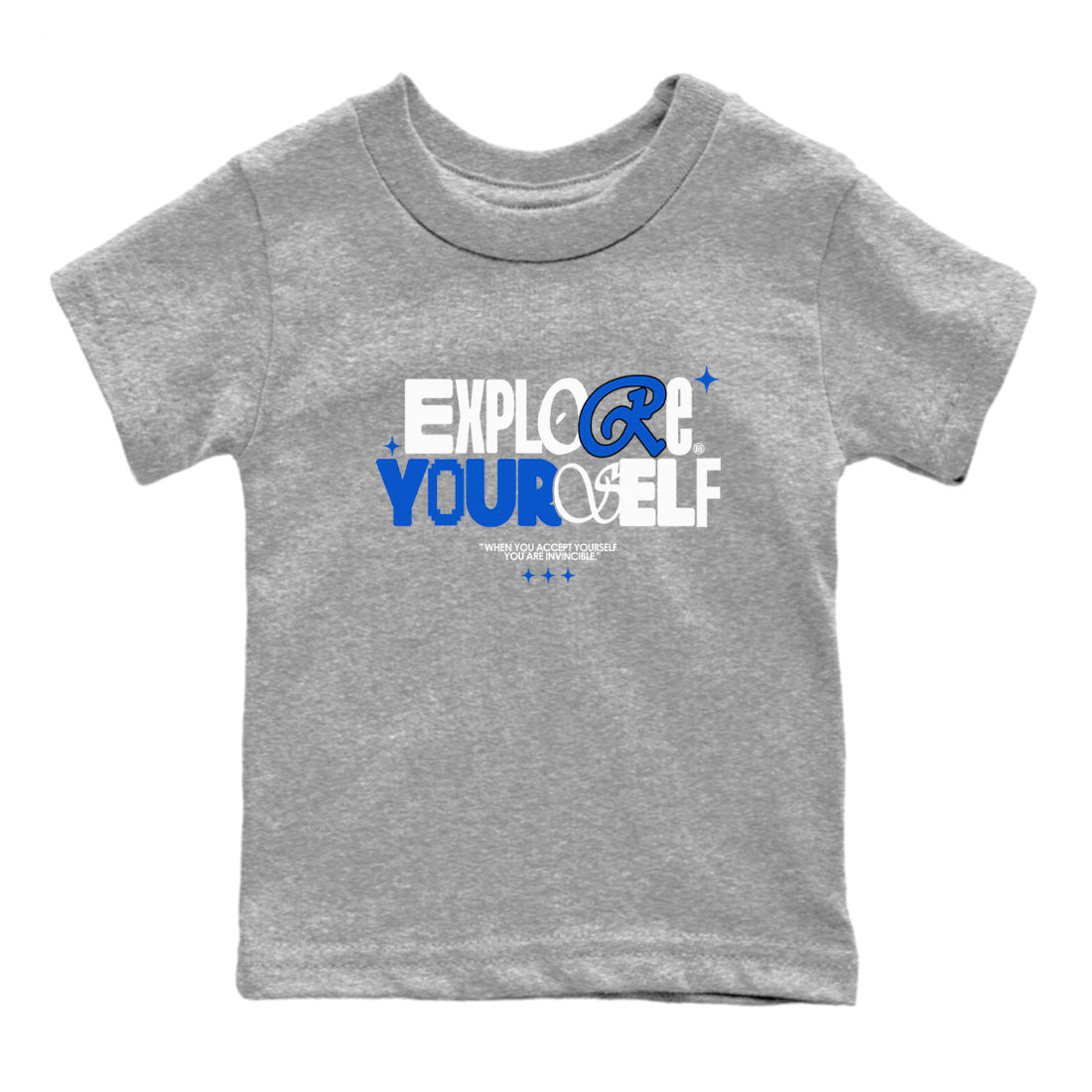Explore Yourself snkmatch Tees Kids - Yeezy Slide Azure