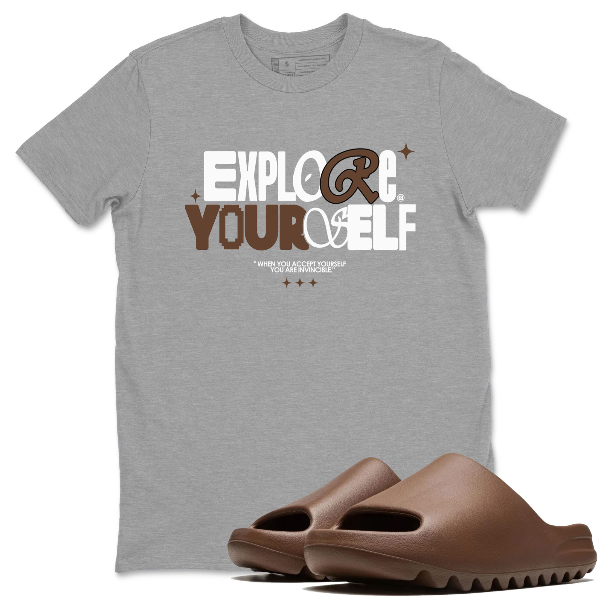 Explore Yourself snkmatch Tees - Yeezy Slide Flax