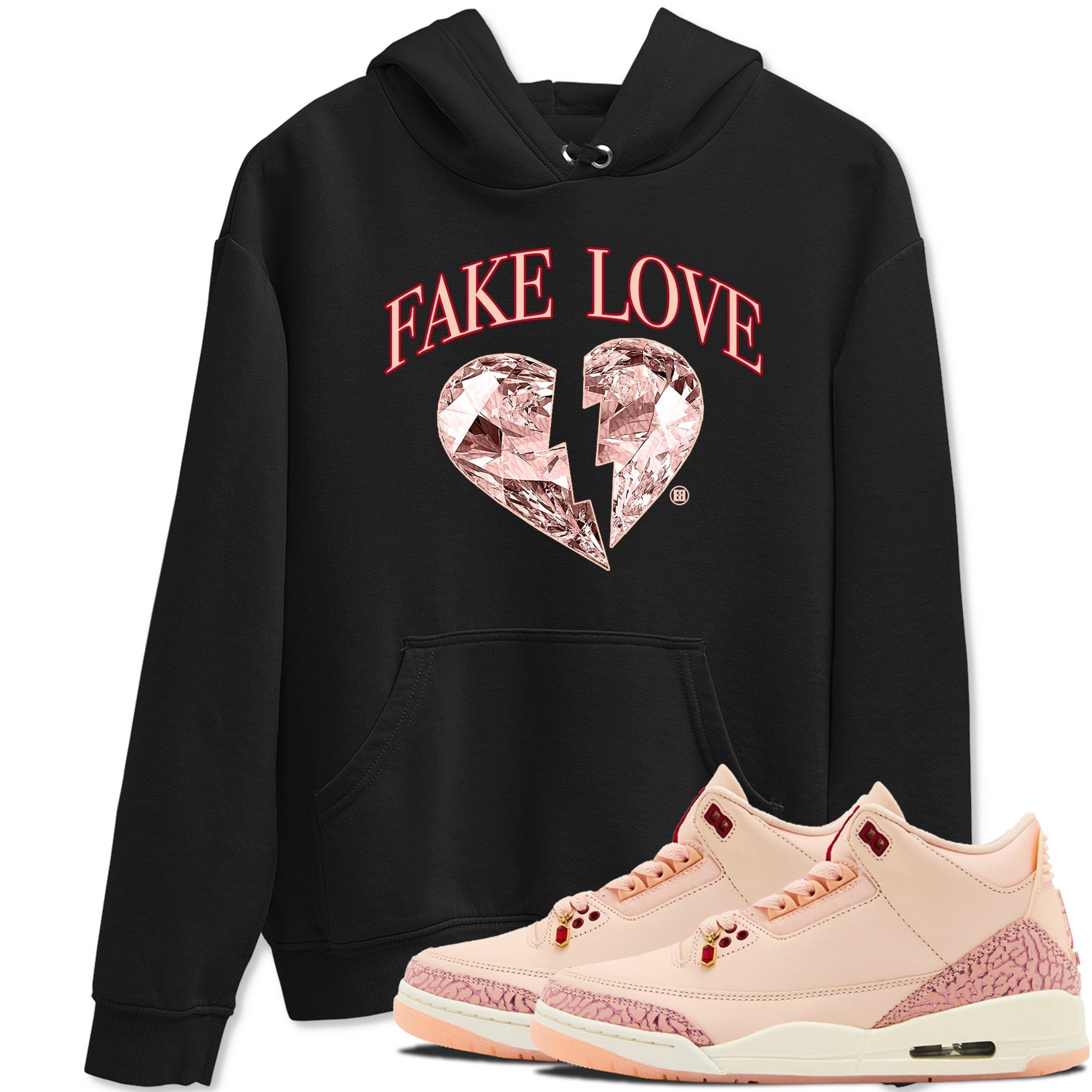 Fake Love snkmatch Tees - Air Jordan 3 Valentines Day