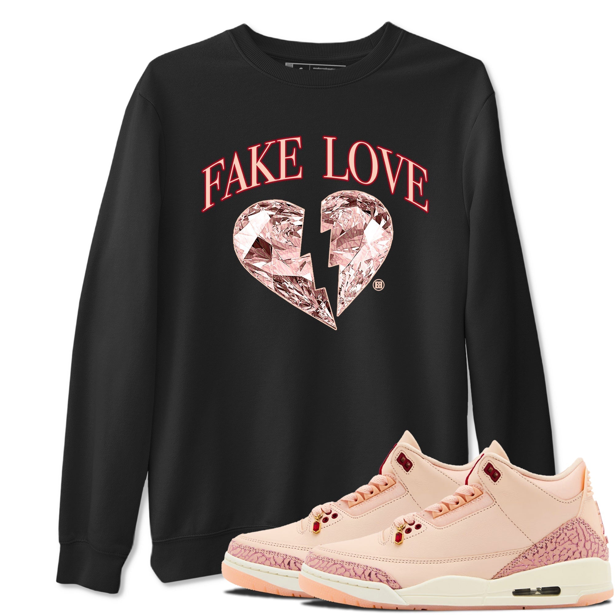 Fake Love snkmatch Tees - Air Jordan 3 Valentines Day