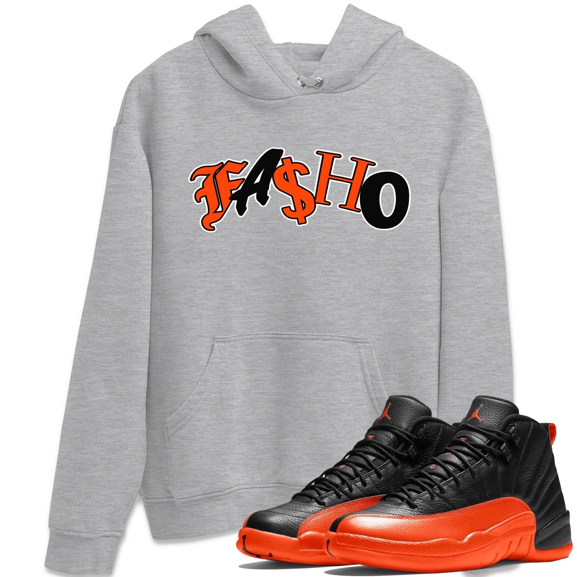 Fasho Unisex Tops - Air Jordan 12 Brilliant Orange