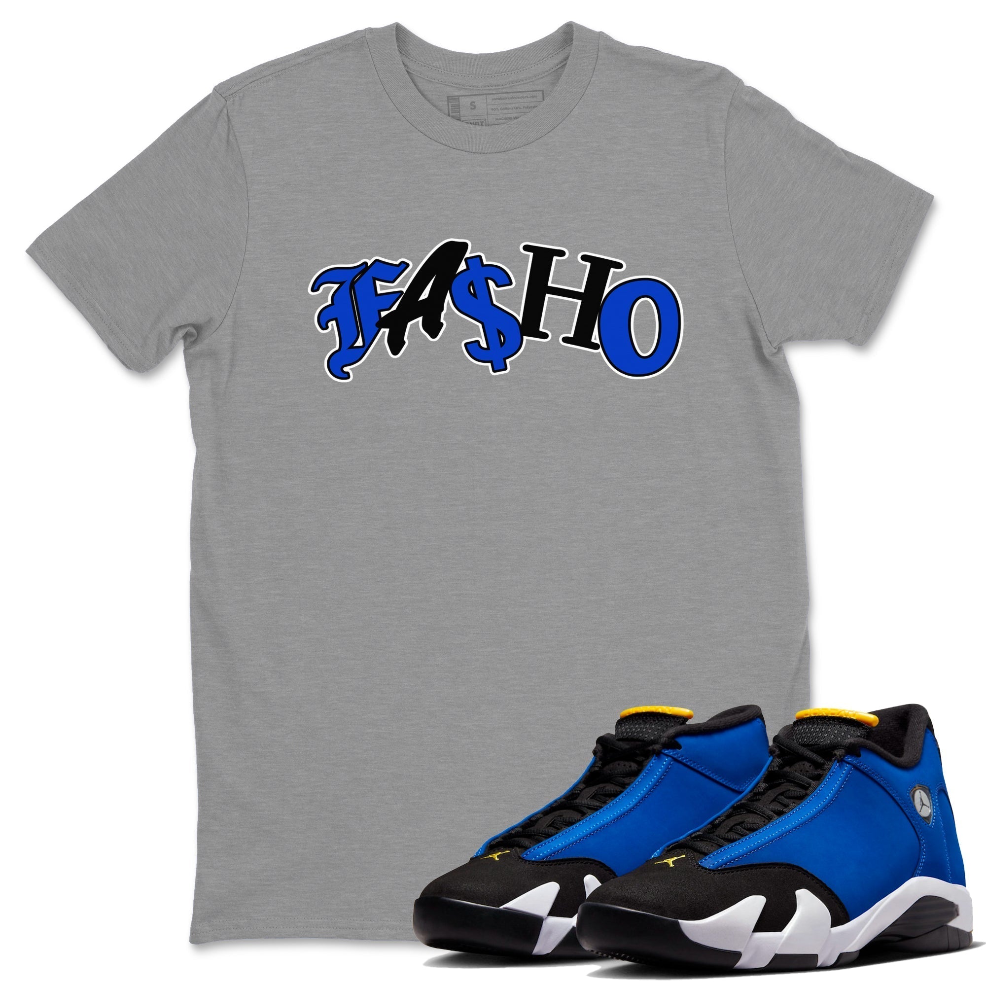 Fasho Unisex Tops - Air Jordan 14 Laney