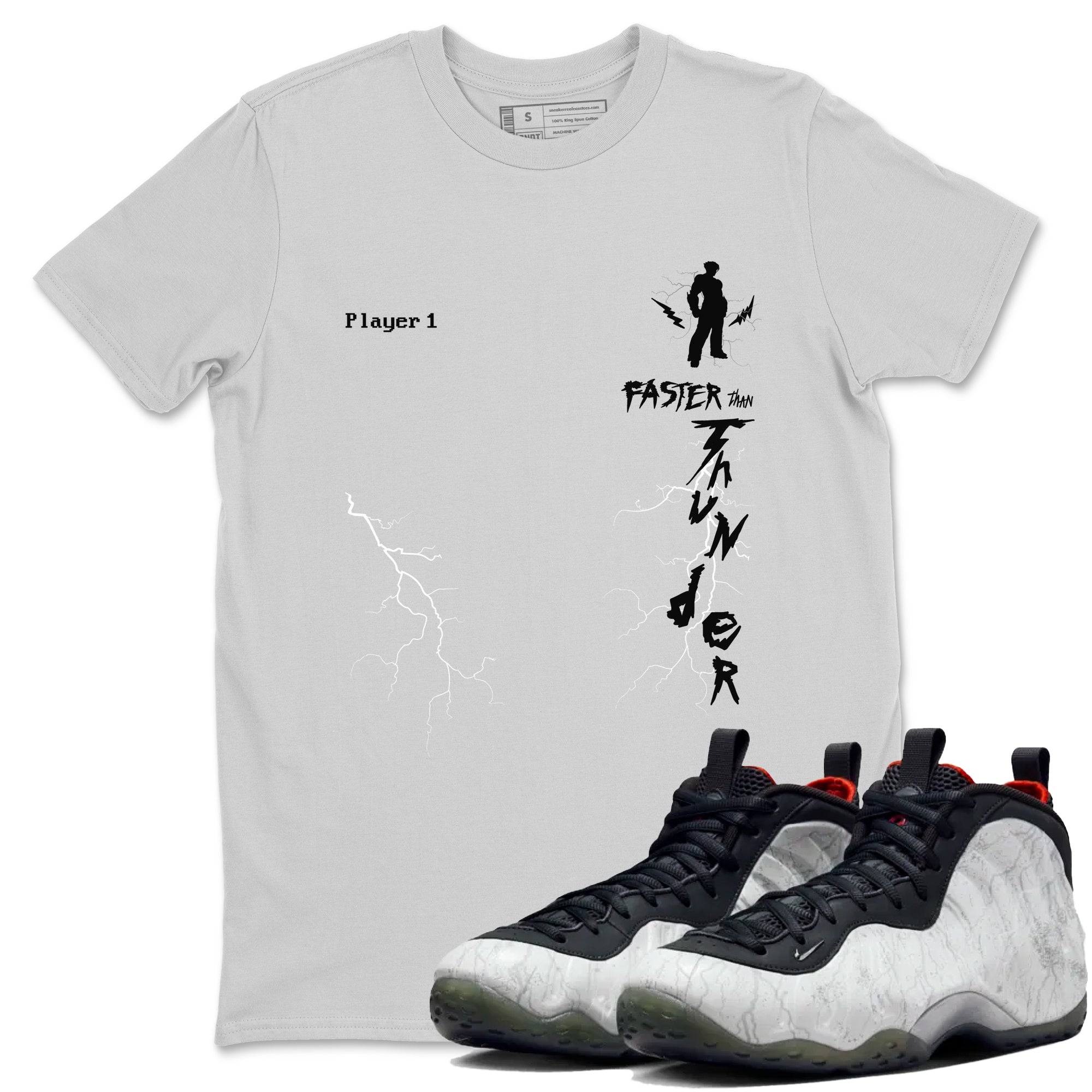 Faster Than Thunder snkmatch Tees - Air Foamposite One Jin
