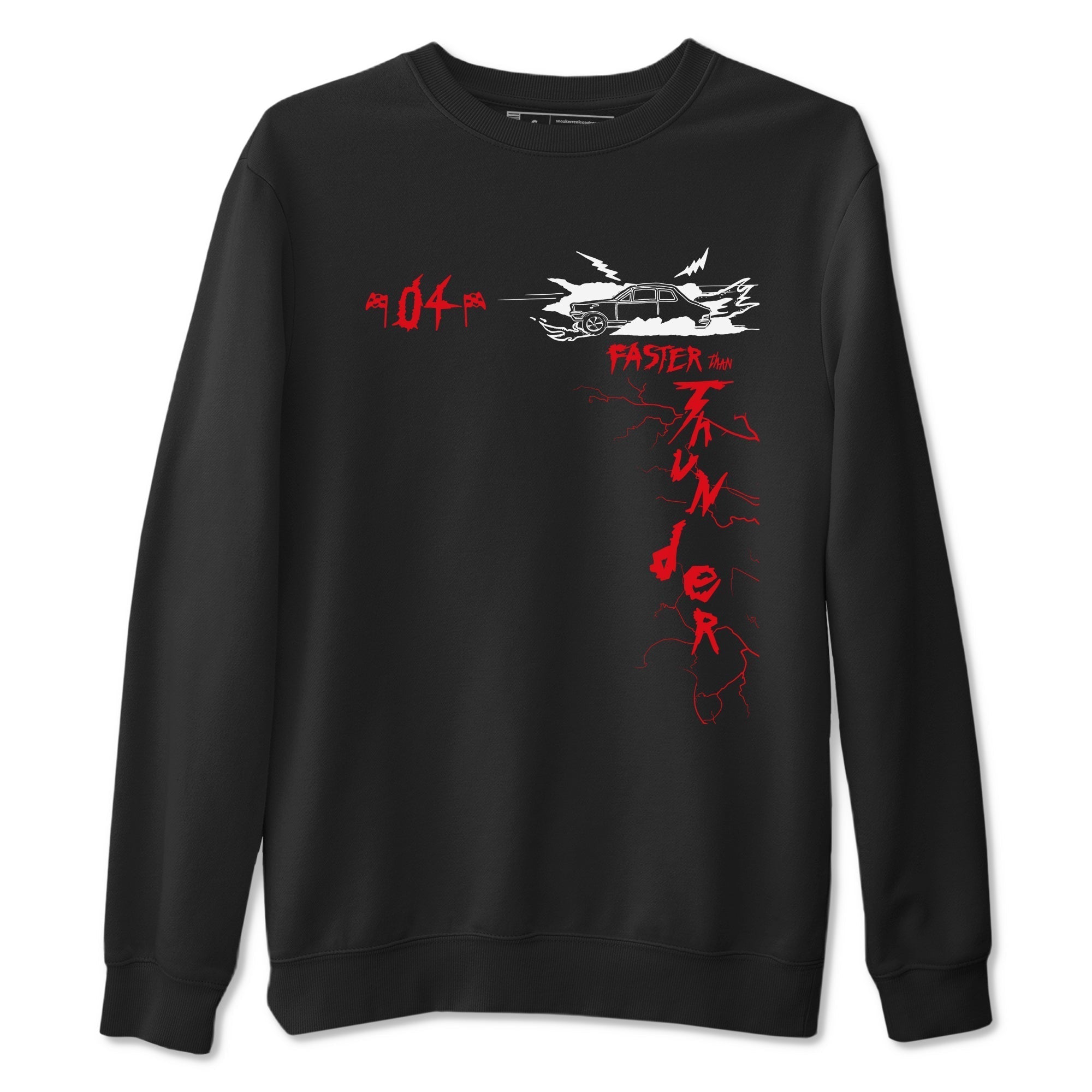 Faster Than Thunder snkmatch Tees - Air Jordan 4 Red Thunder