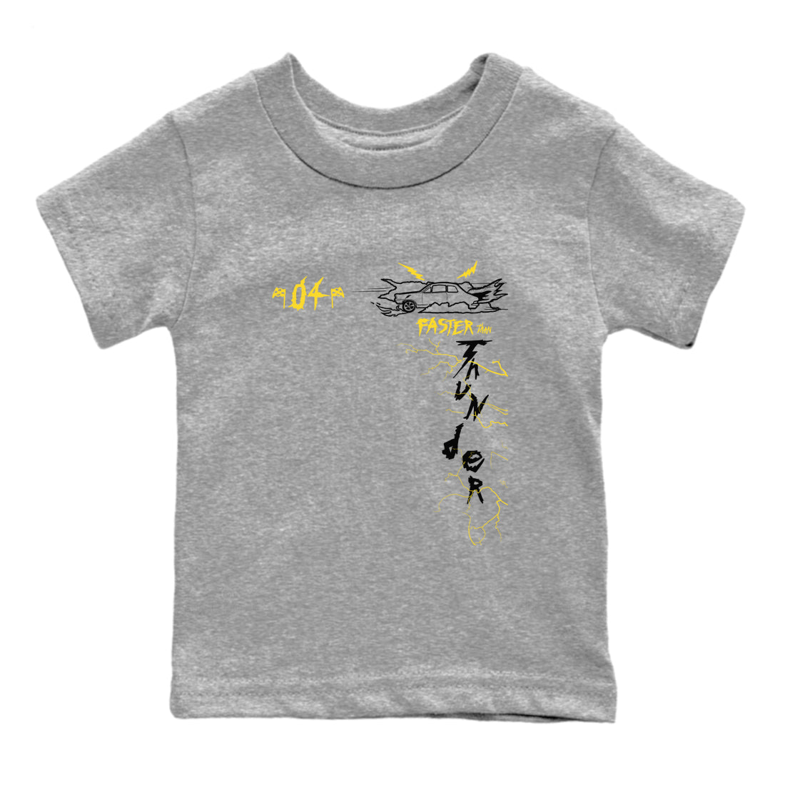 Faster Than Thunder snkmatch Tees Kids - Air Jordan 4 Thunder