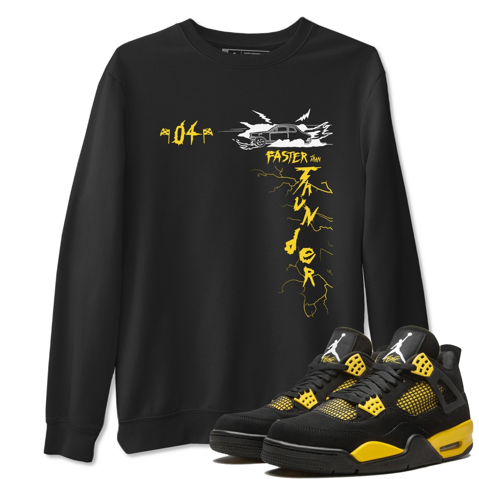 Faster Than Thunder snkmatch Tees - Air Jordan 4 Thunder