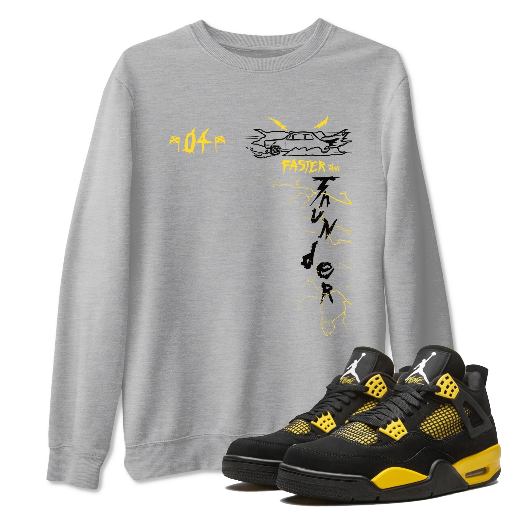 Faster Than Thunder snkmatch Tees - Air Jordan 4 Thunder