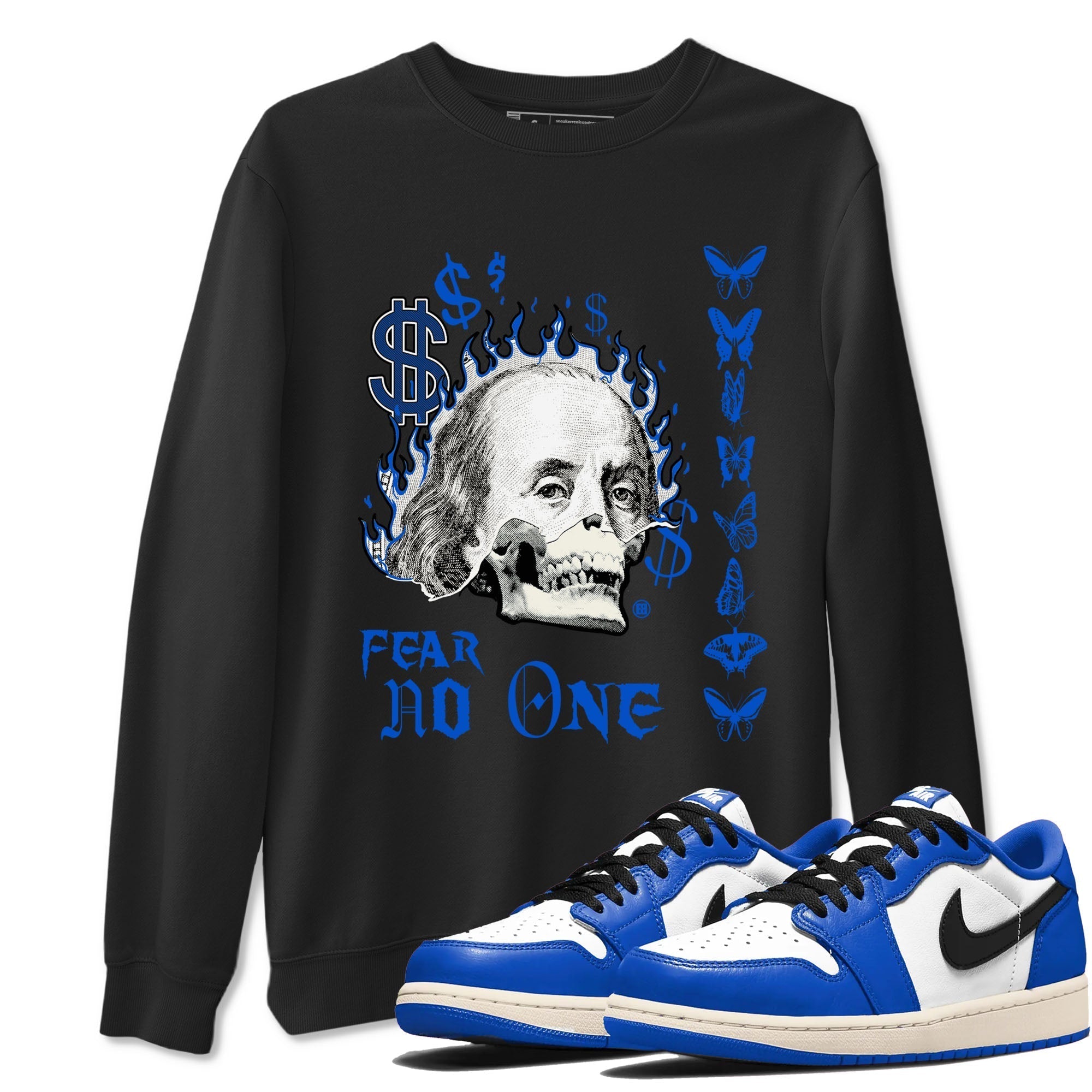 Fear No One snkmatch Tees - Air Jordan 1 Game Royal