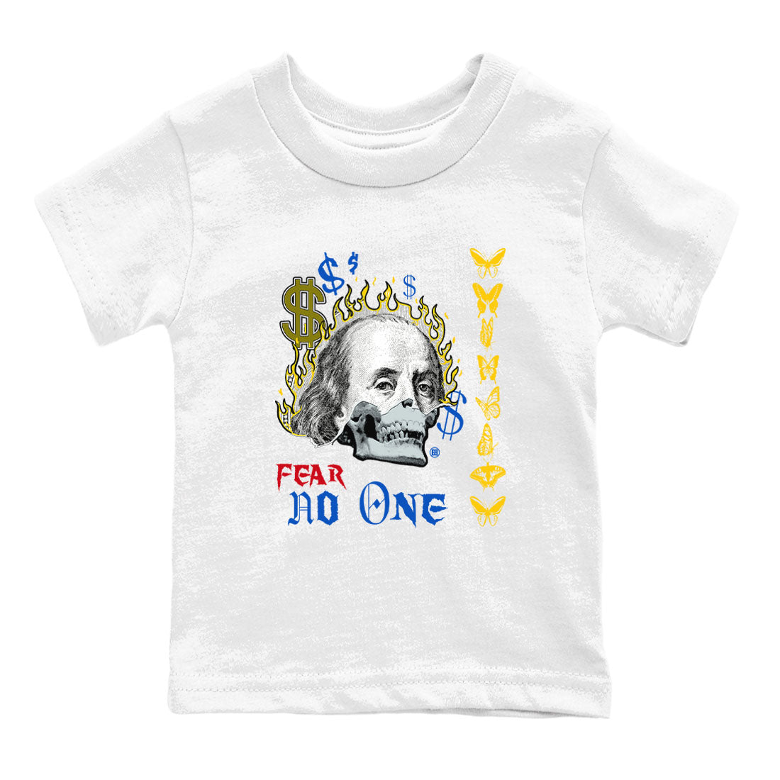 Fear No One snkmatch Tees Kids - Air Jordan 1 Travis Scott Canary